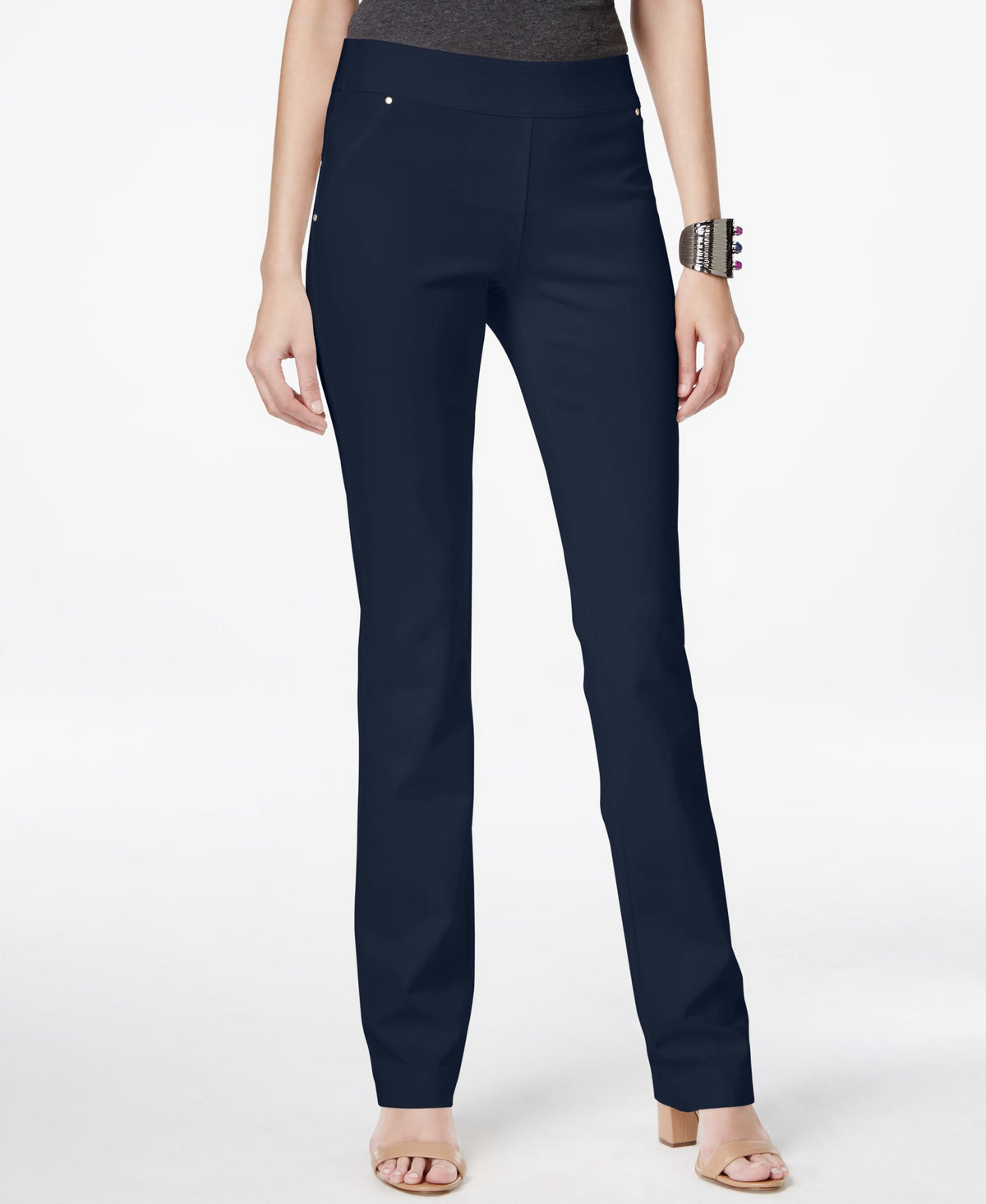 INC International Concepts Curvy Pull On Straight Leg Pants