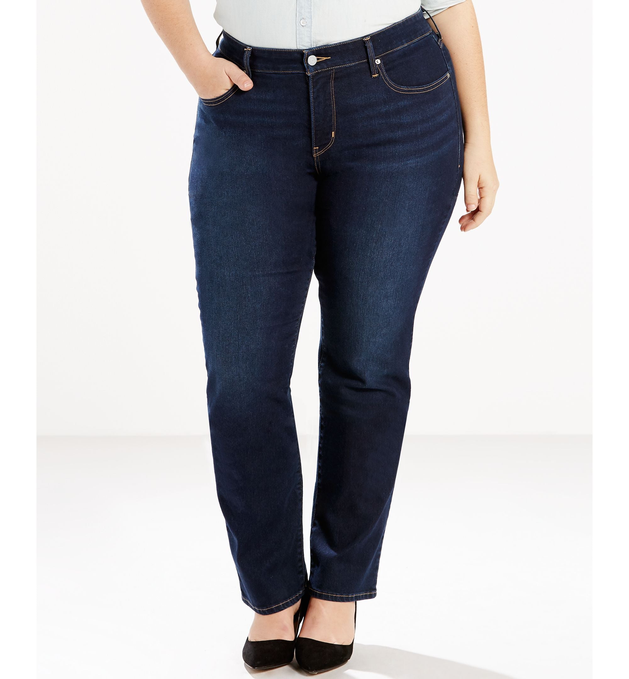 Plus Size 314 Shaping Straight-Leg Jeans
