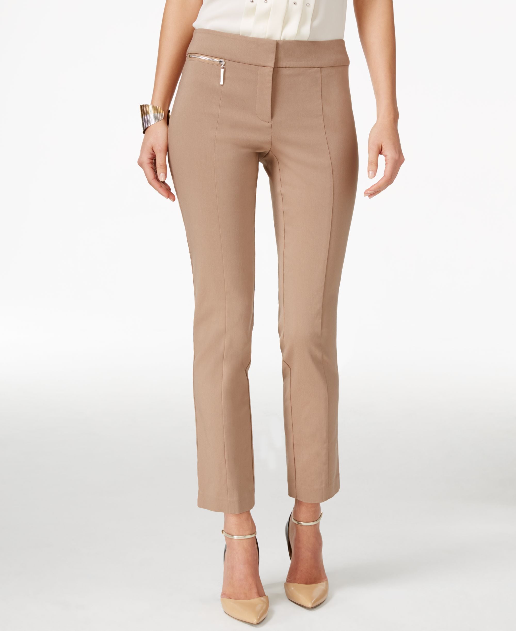 Alfani Petite Zip-Pockets Pants