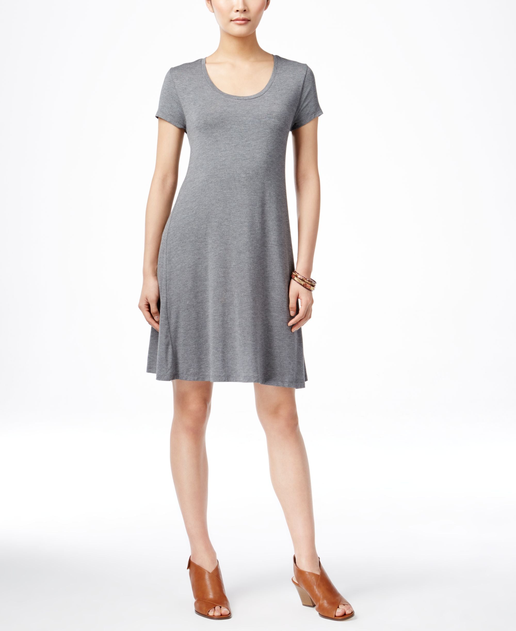 Style & Co Petite Short Sleeve A Line Dress