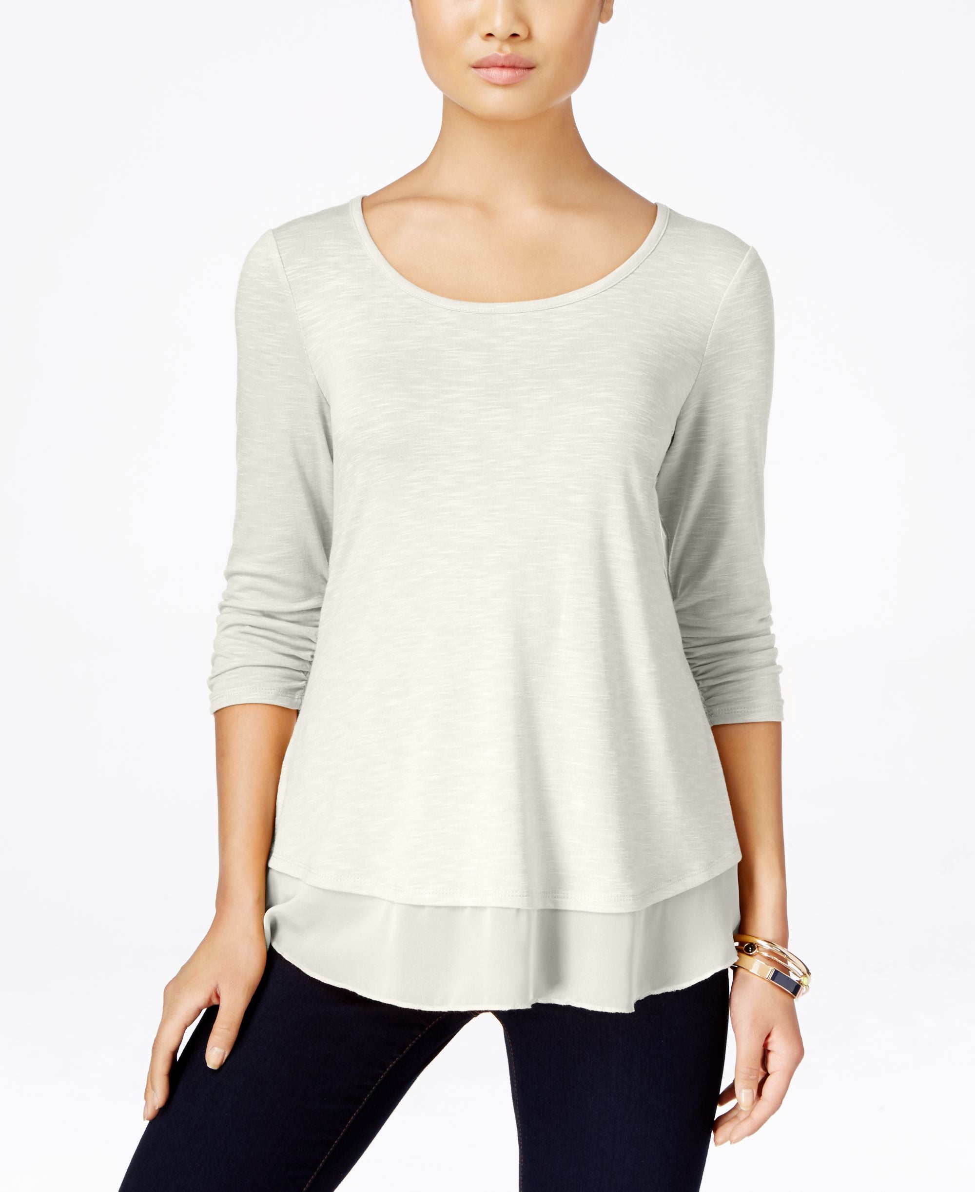 Chiffon-Hem Top
