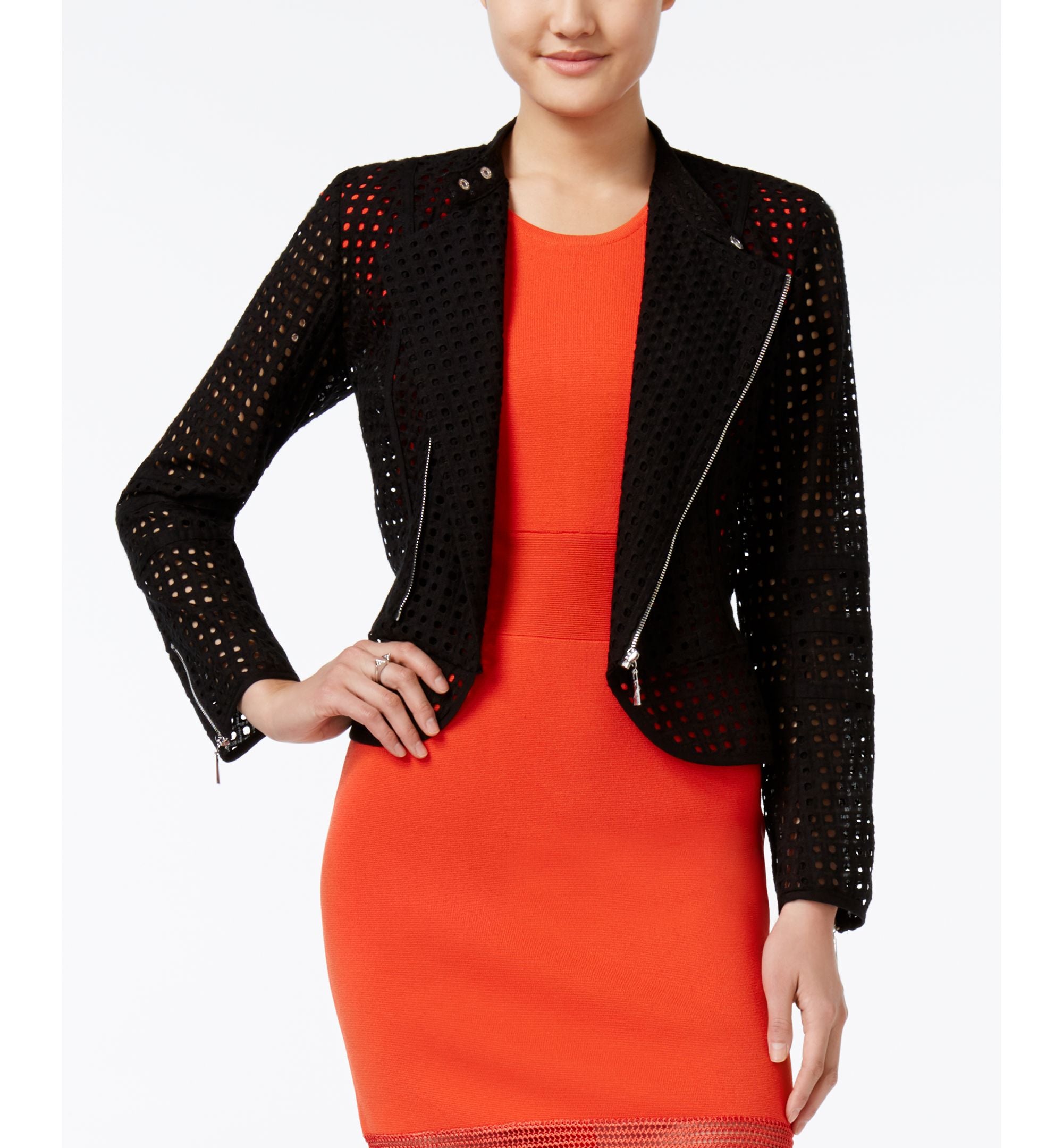 Bar III Eyelet Moto Jacket