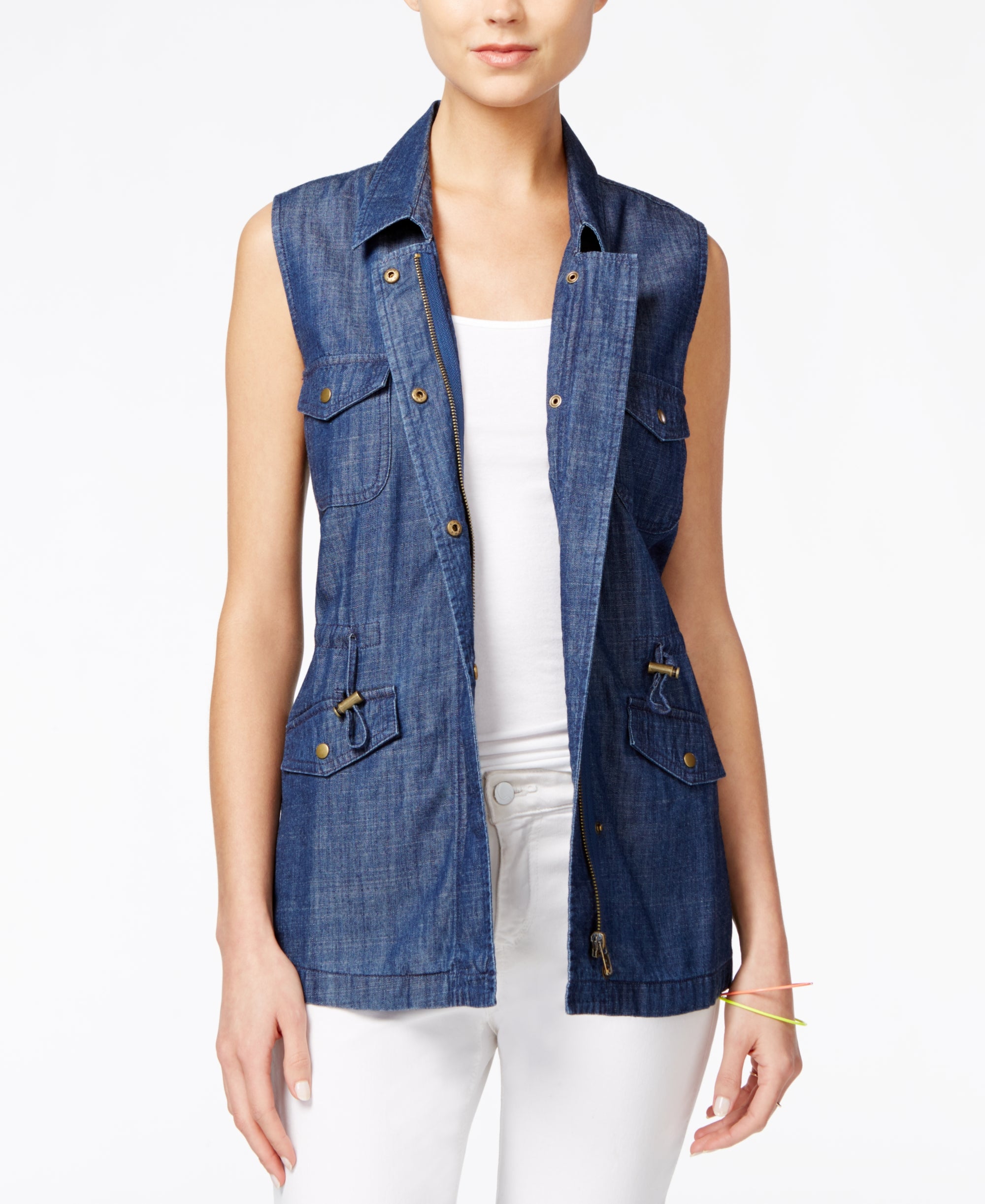 Maison Jules Denim Cargo Vest