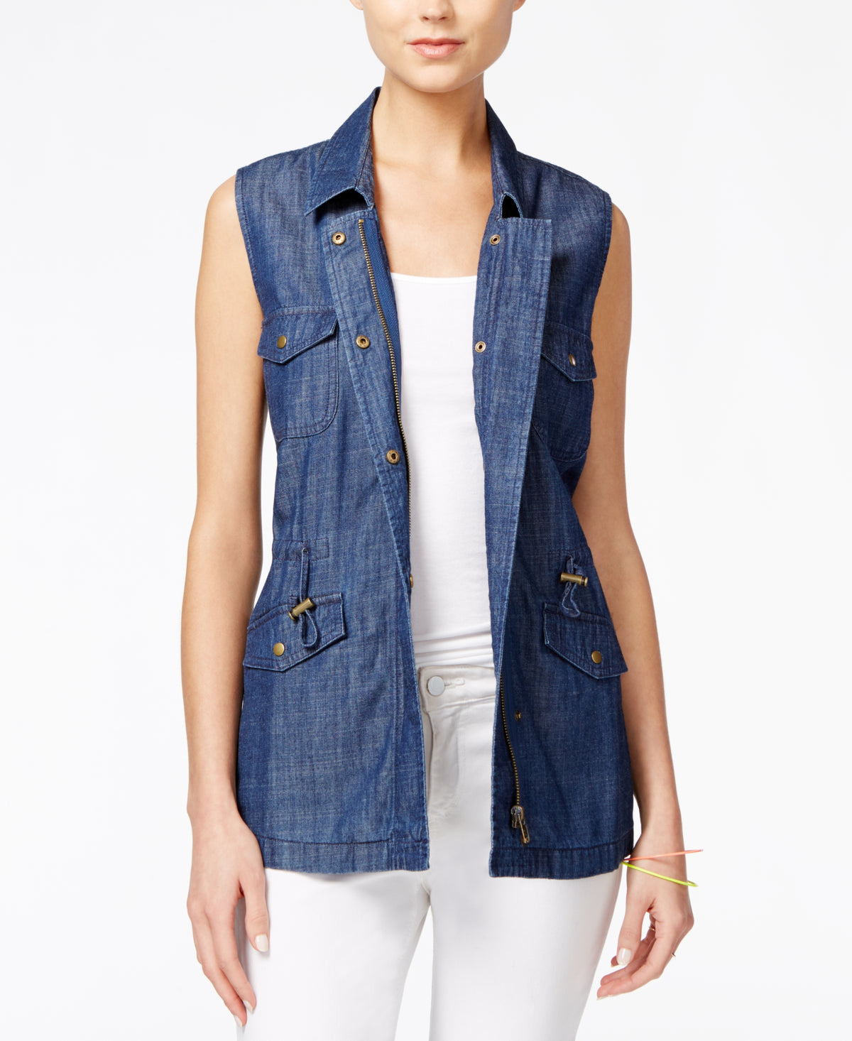 Maison Jules Denim Cargo Vest