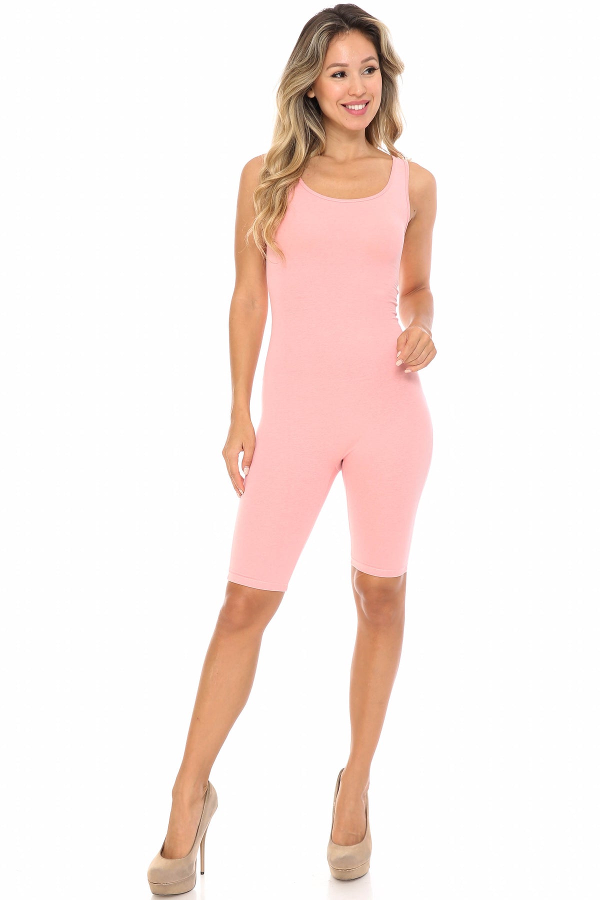USA Basic Cotton Thigh High Jumpsuit