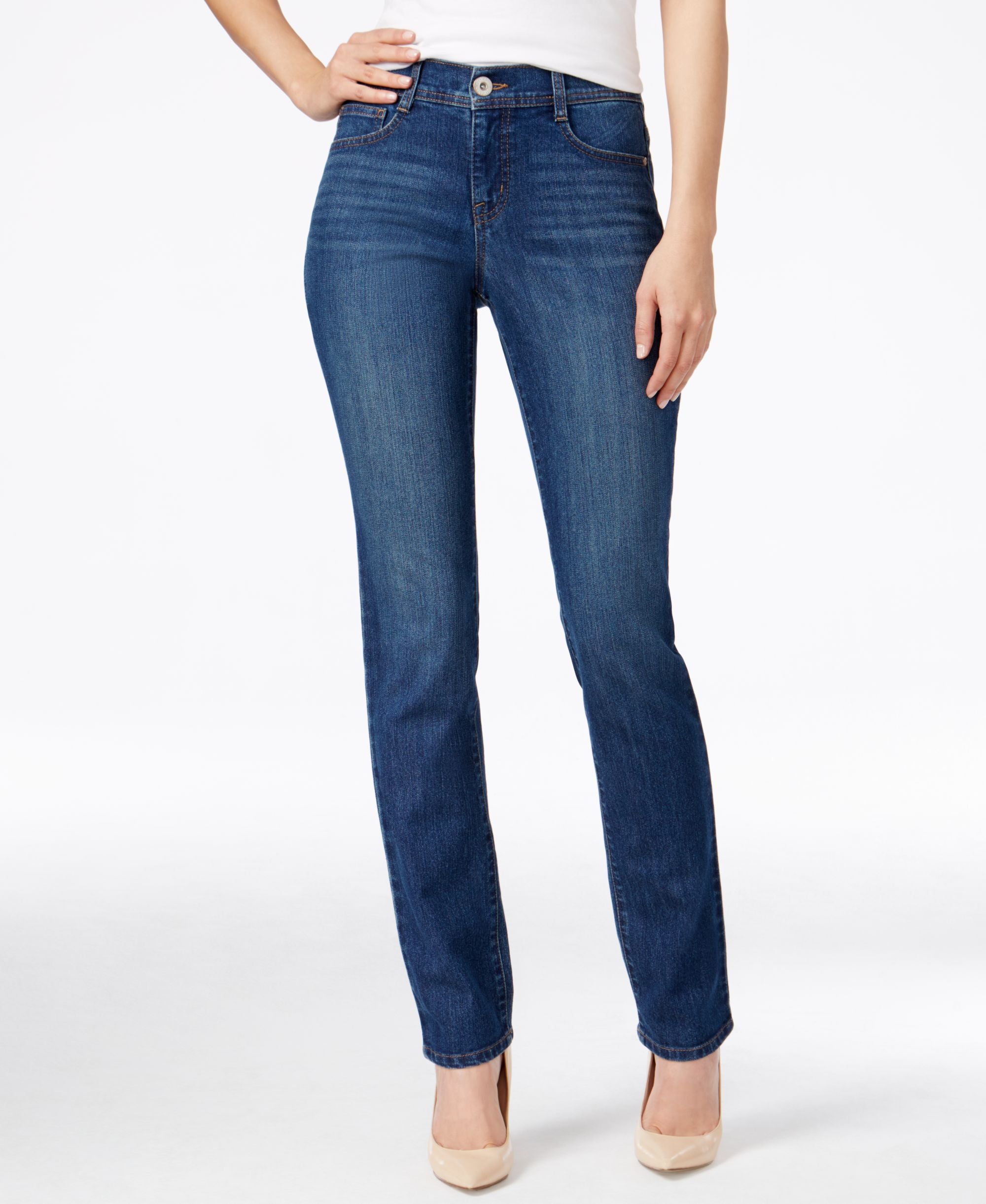 Style & Co Petite Curvy Fit High Rise Slim Leg Jeans