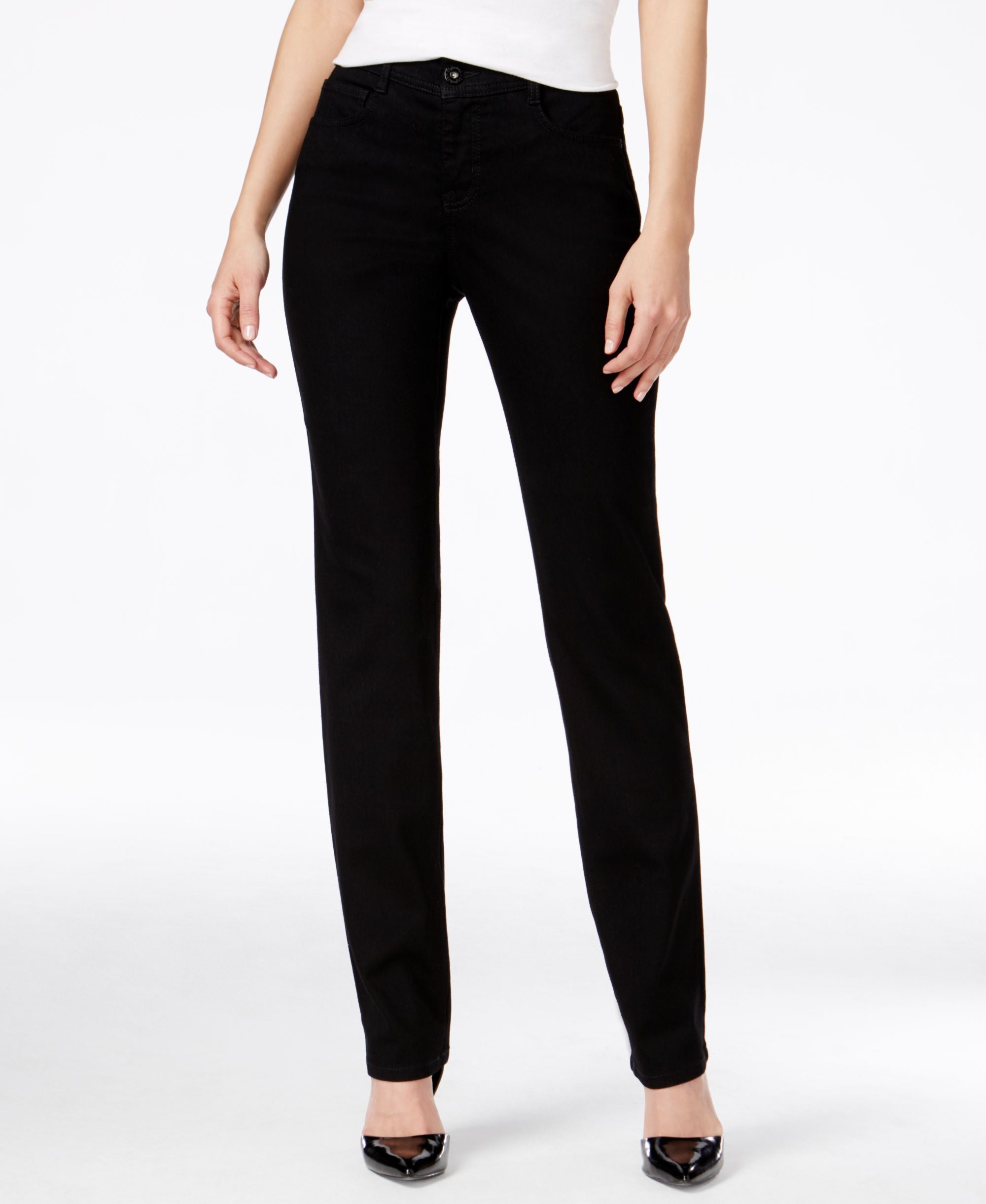 Style & Co Petite High Rise Curvy Slim Leg Jeans