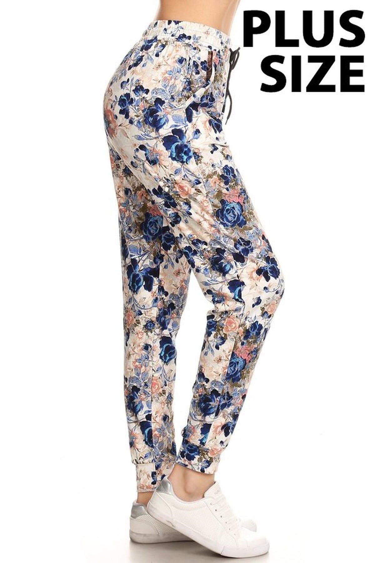 Brushed Picasso Floral Plus Size Joggers