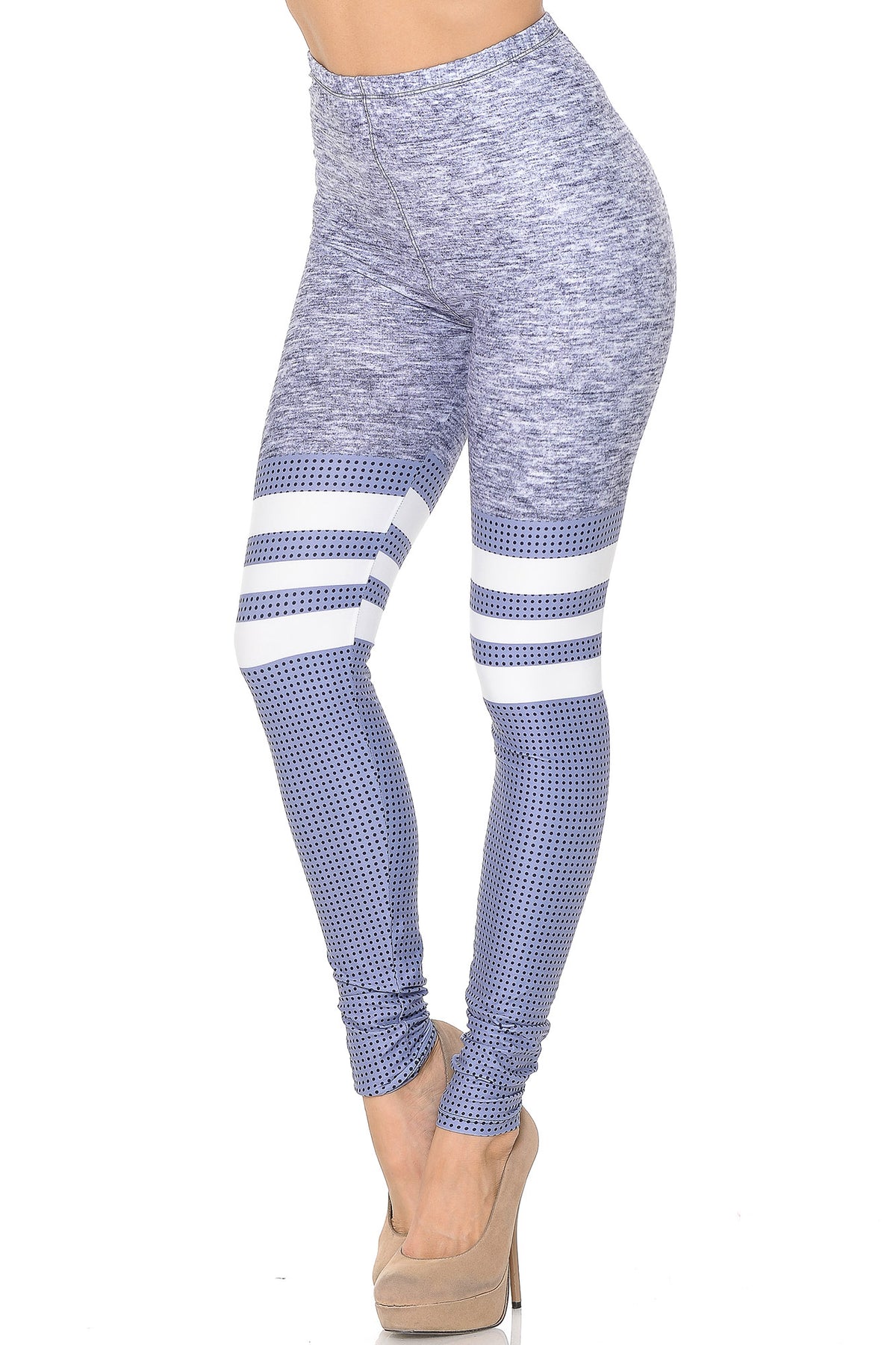 Creamy Soft Split Sport Light Heathered Extra Small Leggings - USA fashion (XSmall One Size,Heather Grey)