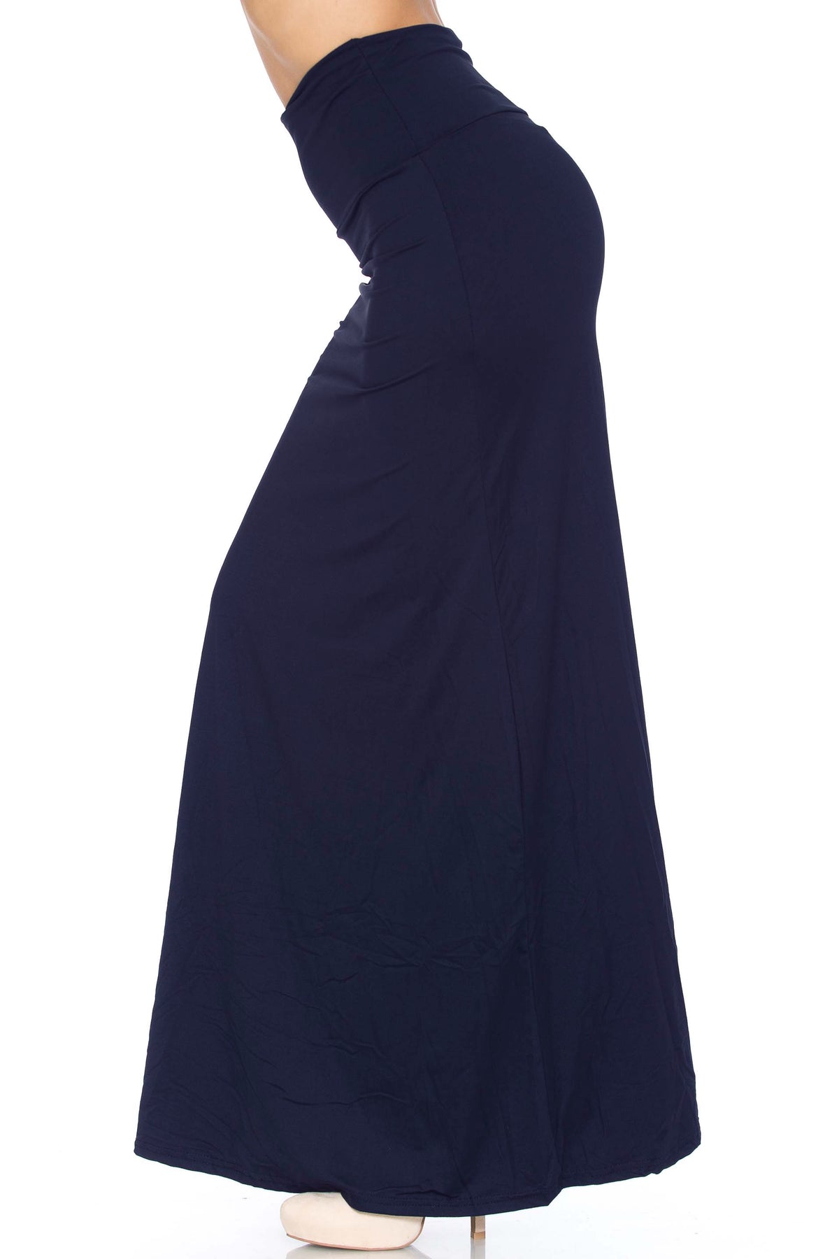 Buttery Smooth Solid Black Maxi Skirt