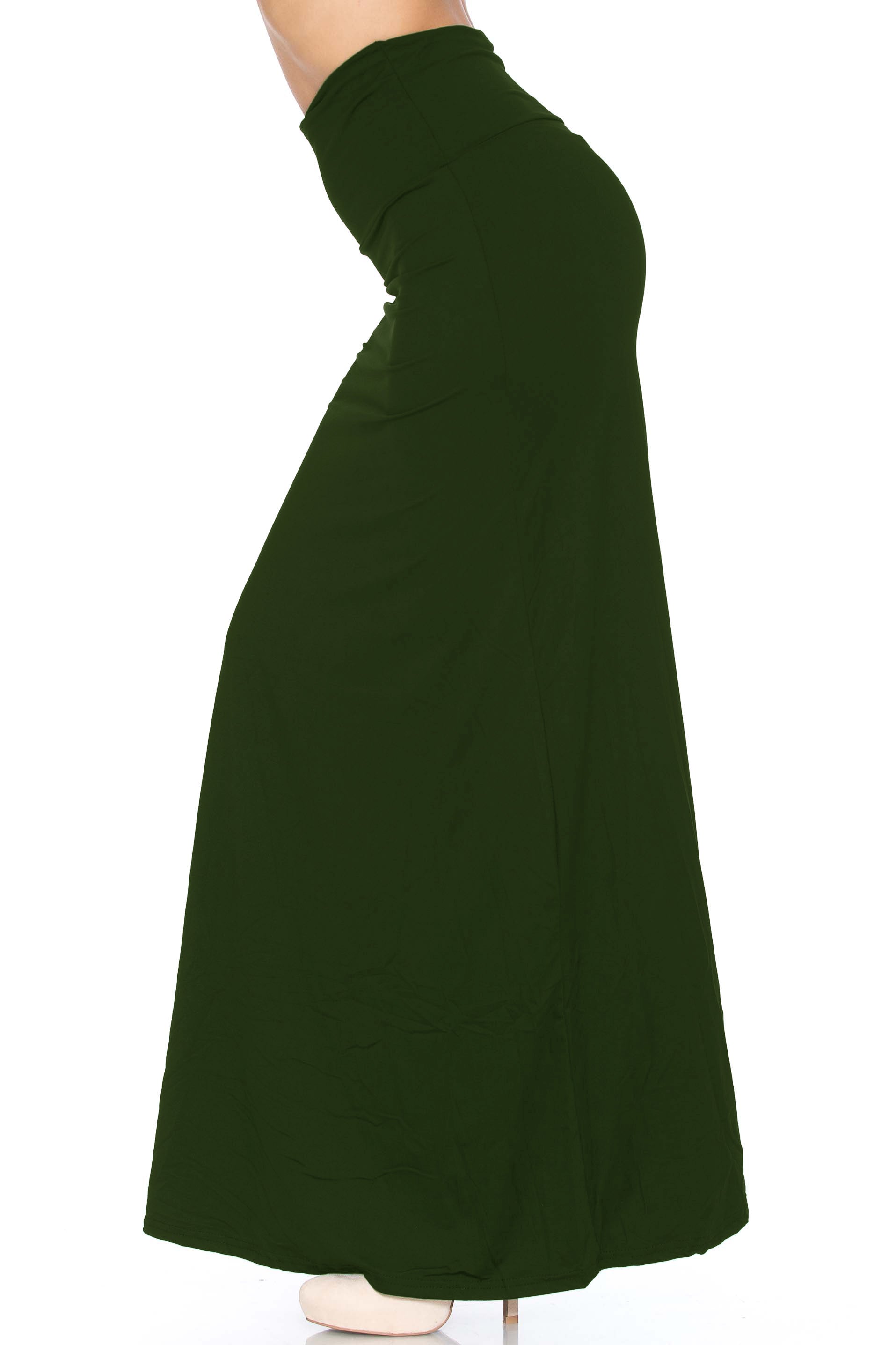 Buttery Smooth Solid Black Maxi Skirt