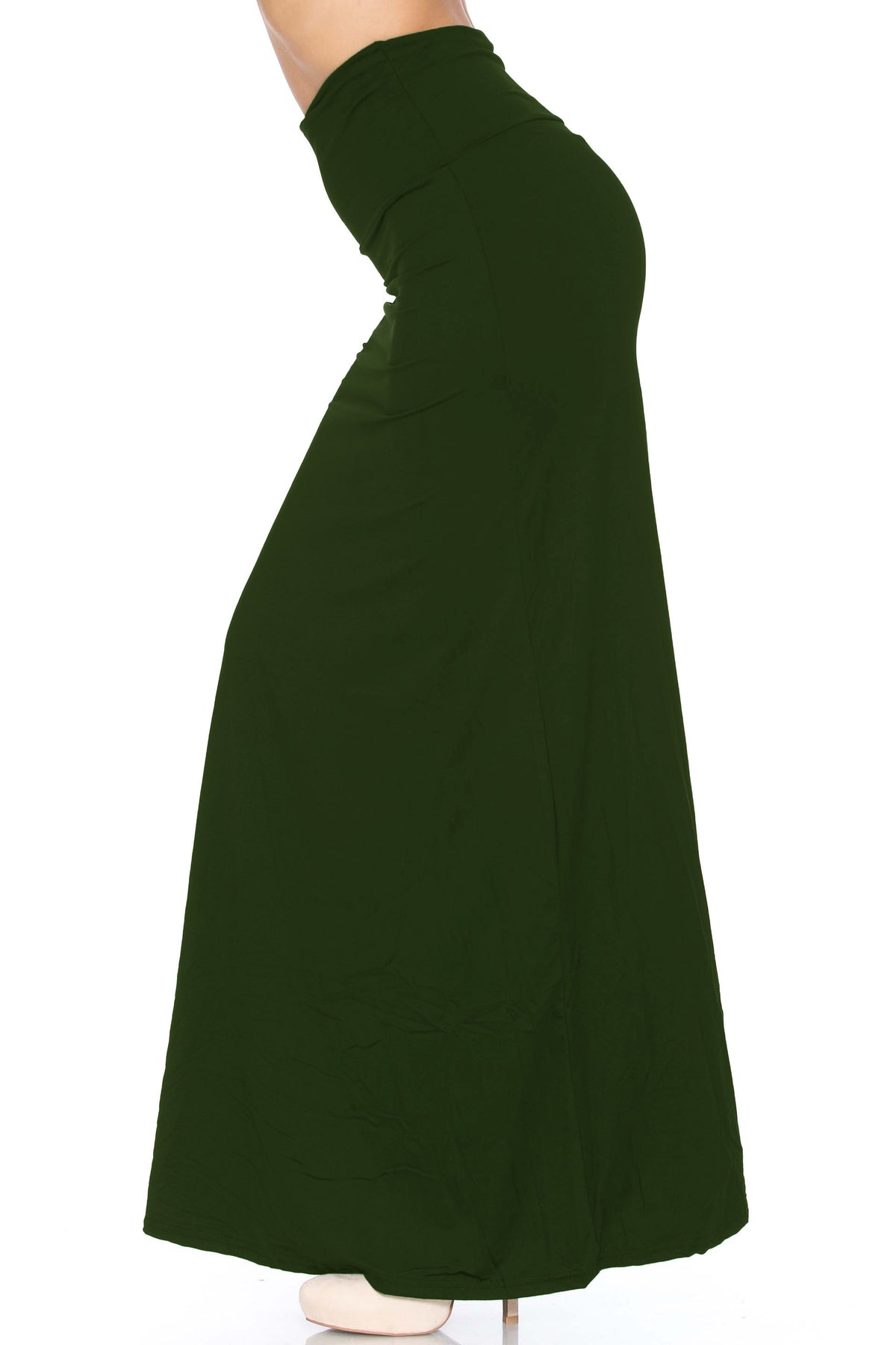 Buttery Smooth Solid Black Maxi Skirt