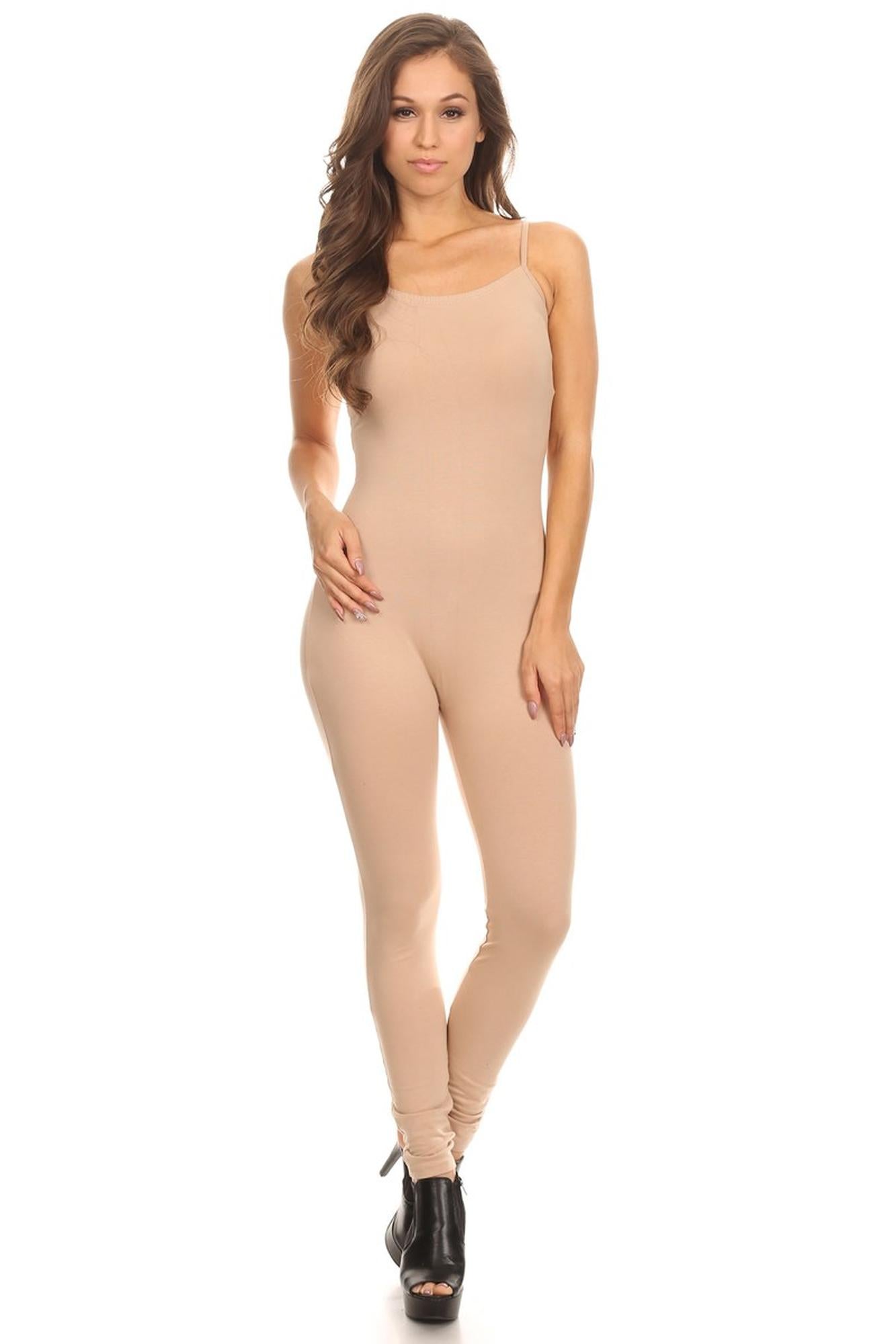 Spaghetti Strap Cotton Tank Jumpsuit
