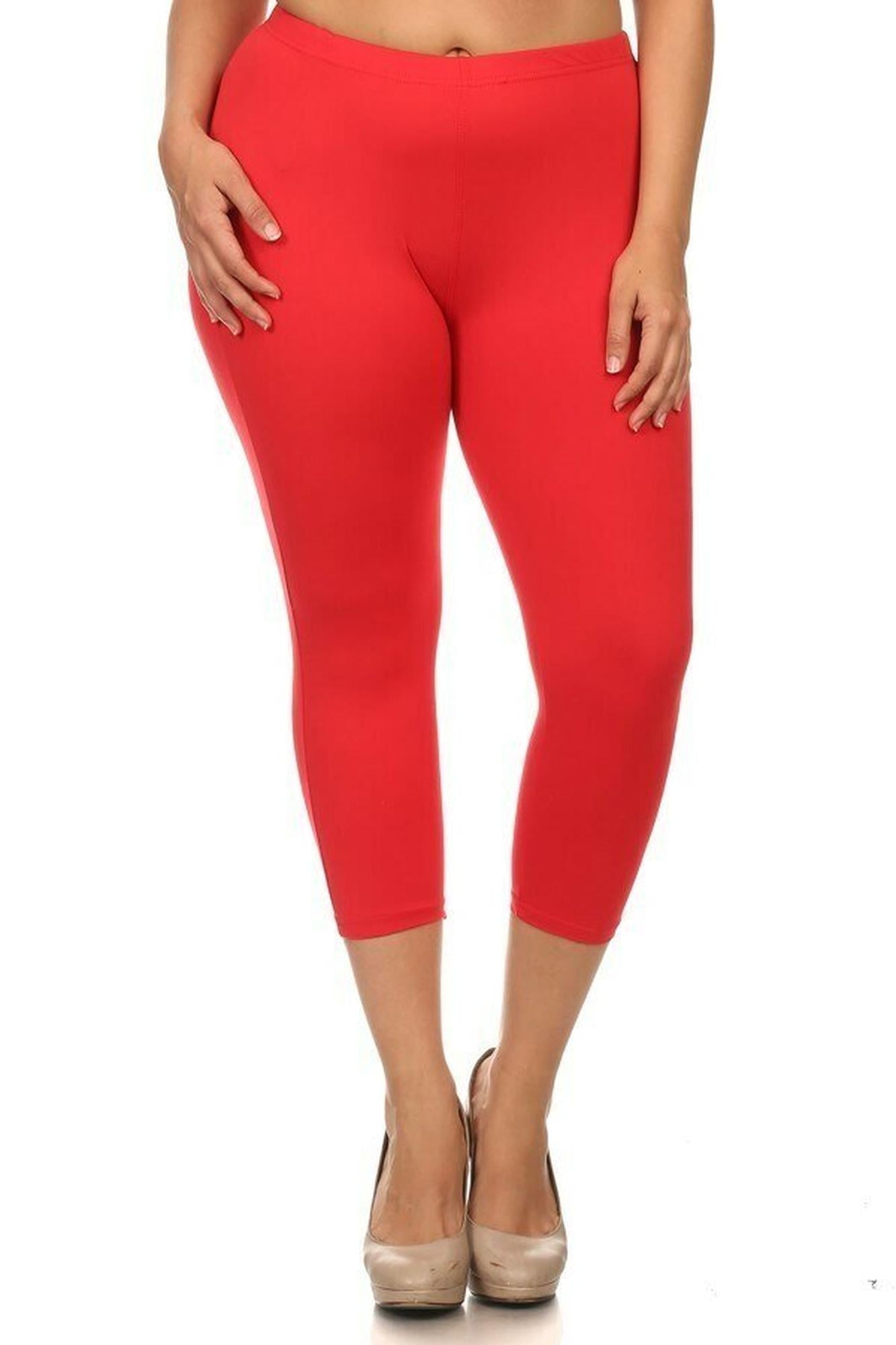 Buttery Smooth Basic Solid Plus Size Capris - New Mix