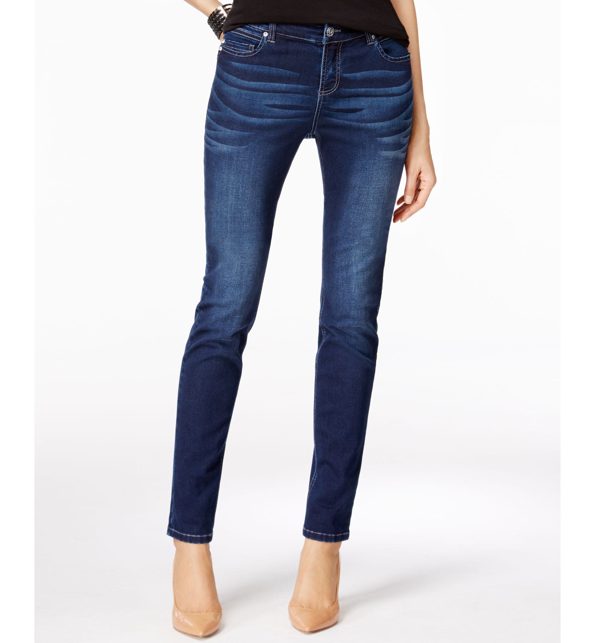 INC International Concepts Petite Rose Wash Skinny Jeans