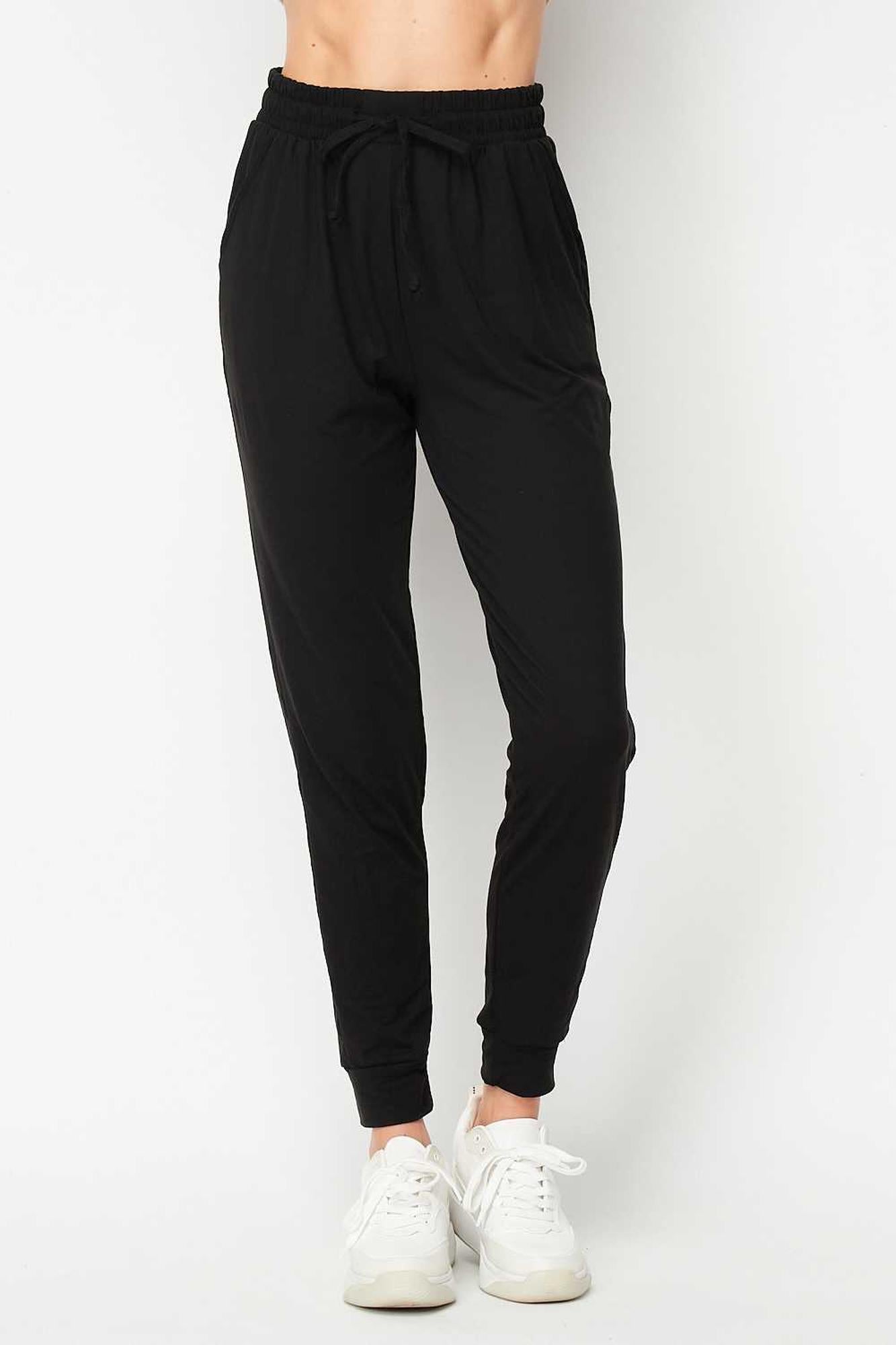 Buttery Smooth Basic Solid Plus Size Joggers - New Mix