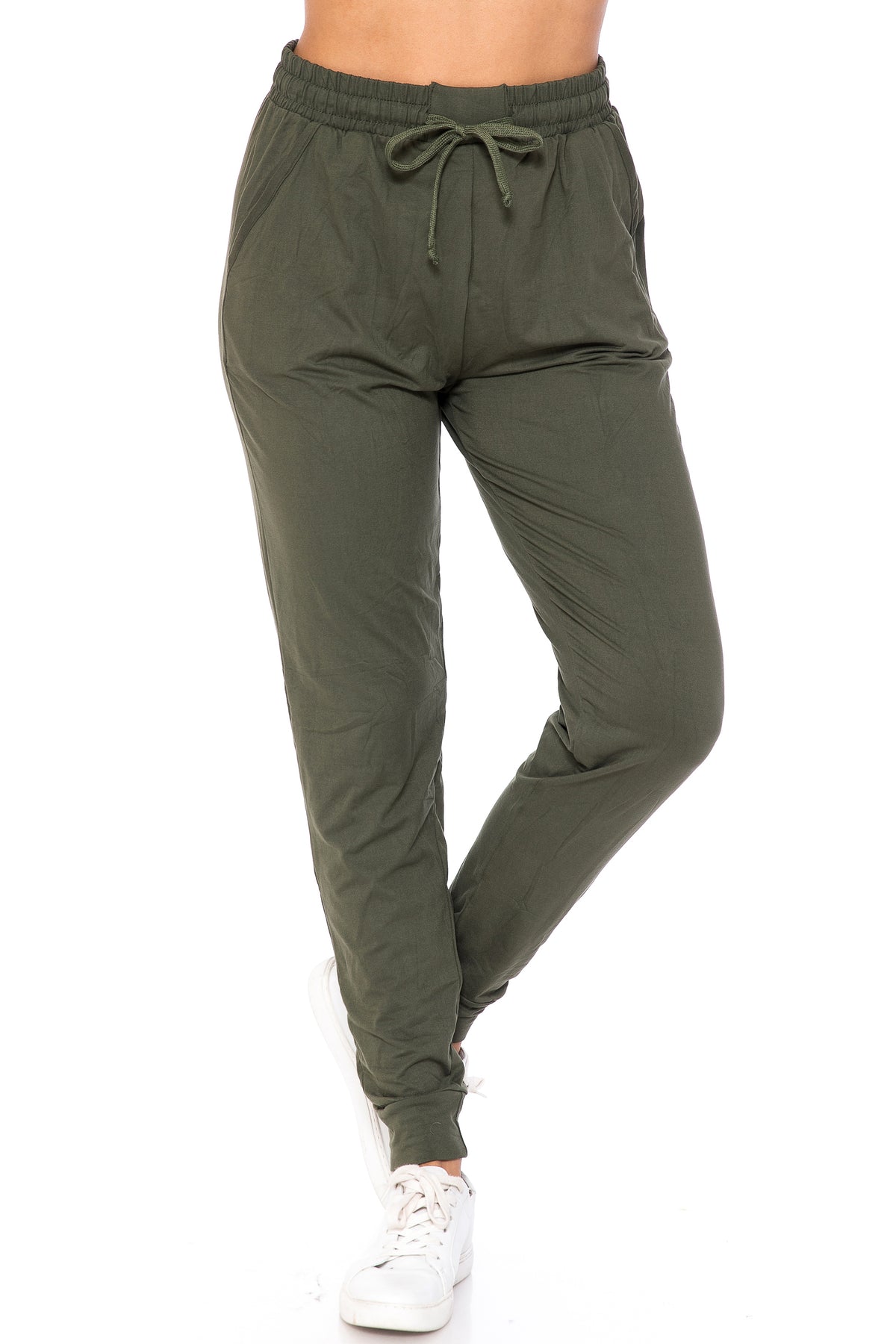 Buttery Smooth Basic Solid Plus Size Joggers - New Mix