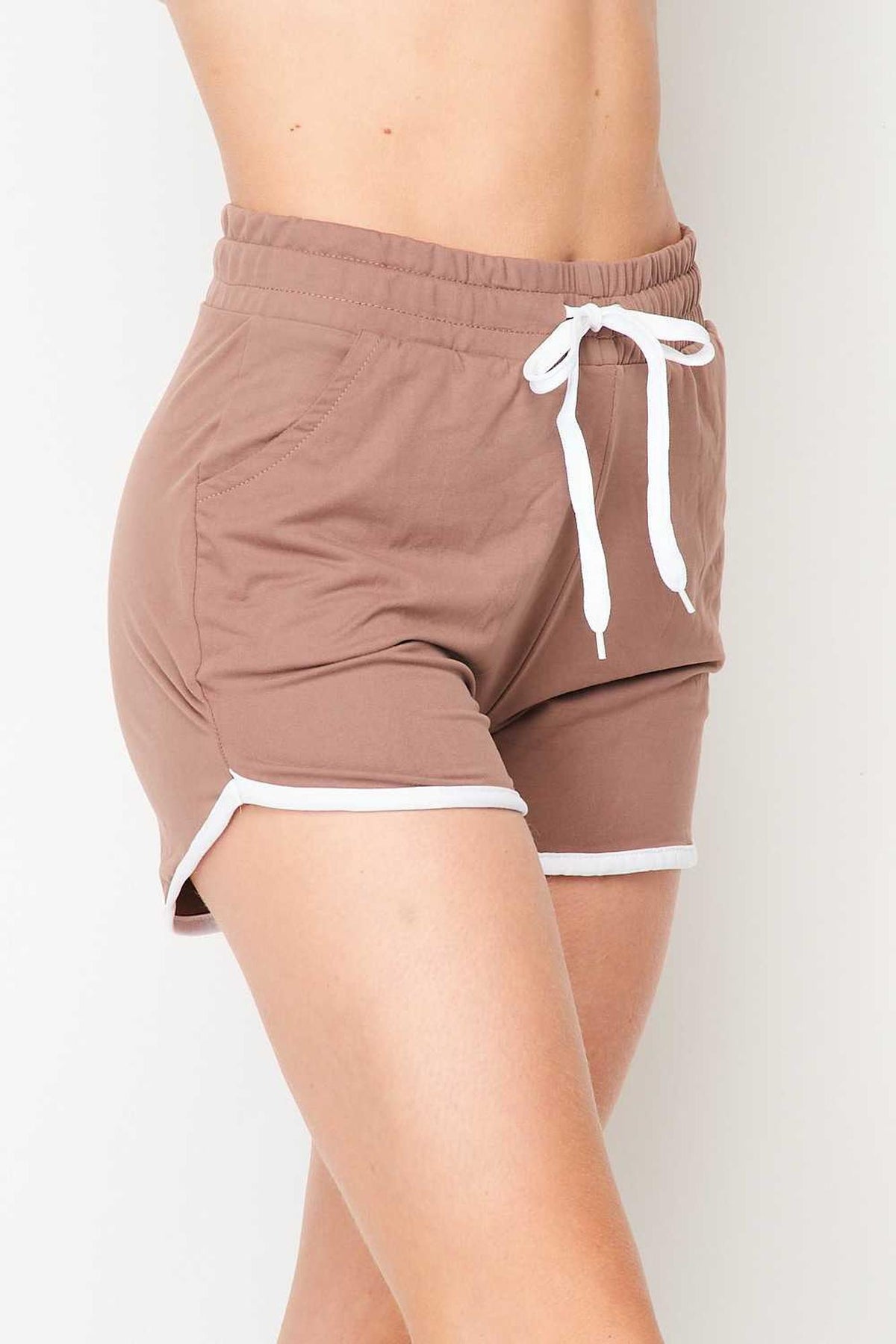 Buttery Smooth Drawstring Waist Plus Size Dolphin Shorts with Pockets