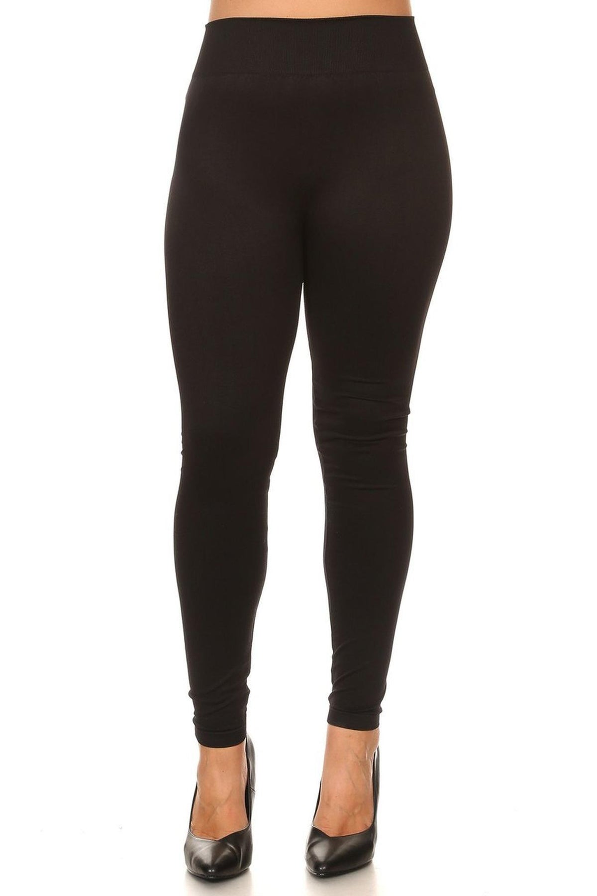 Extra Thick Solid Basic Plus Size Leggings