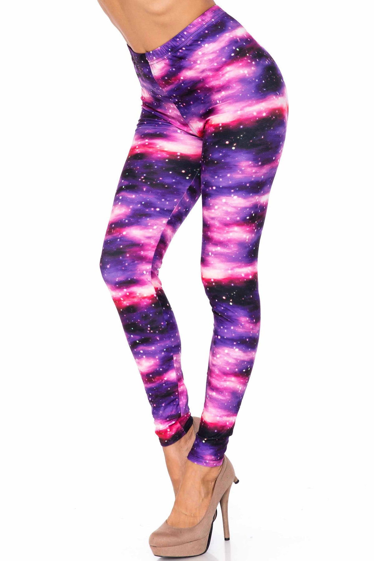Creamy Soft Purple Mist Plus Size Leggings - USA Fashion (One Size Plus,Purple)