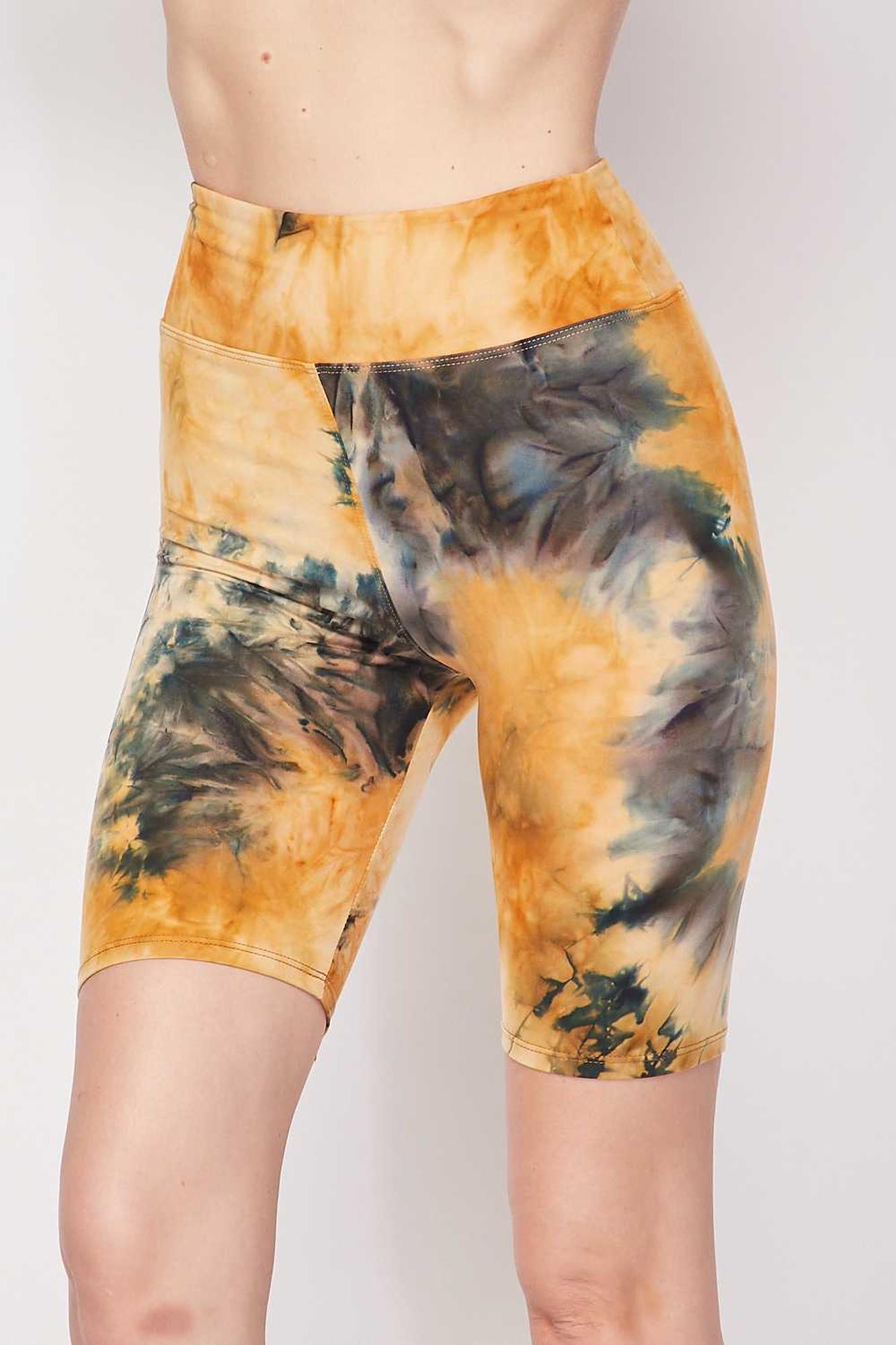 Buttery Smooth Tie Dye High Waisted Biker Shorts - 3 Inch Waist