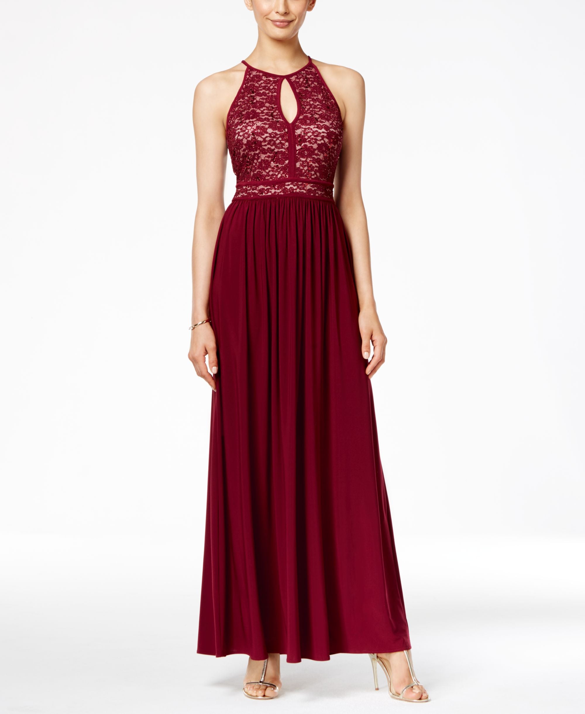 Morgan Company Sequined Lace Gown