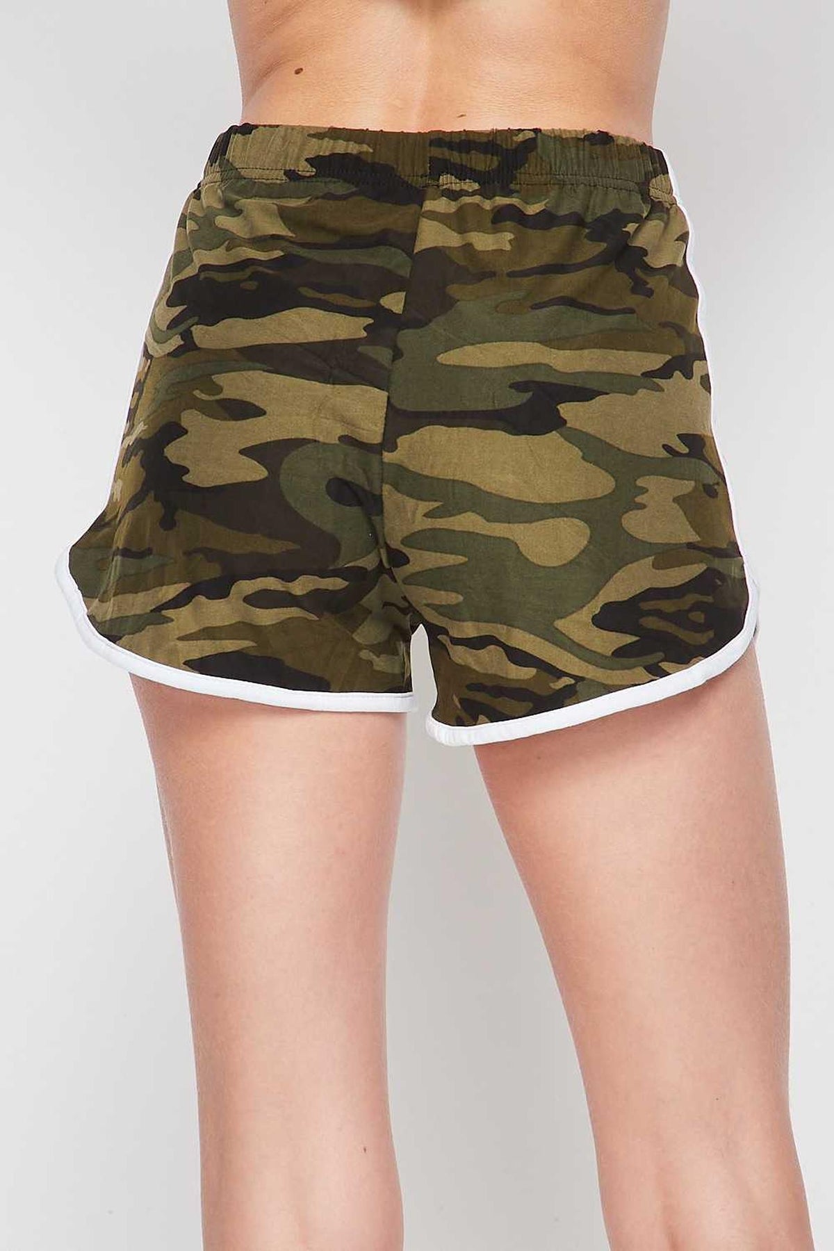 Buttery Smooth Green and White Camouflage Dolphin Shorts