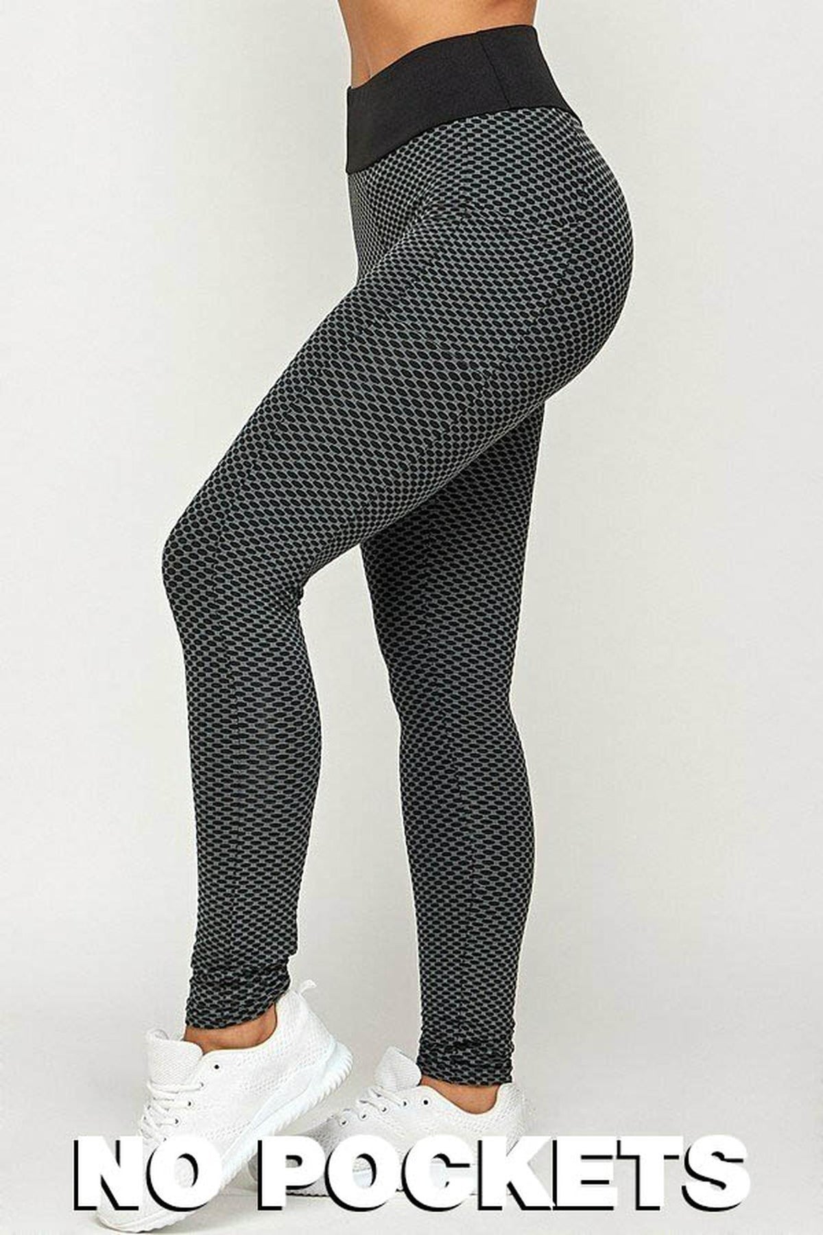 Contrast Textured Scrunch Butt Leggings - NO POCKETS
