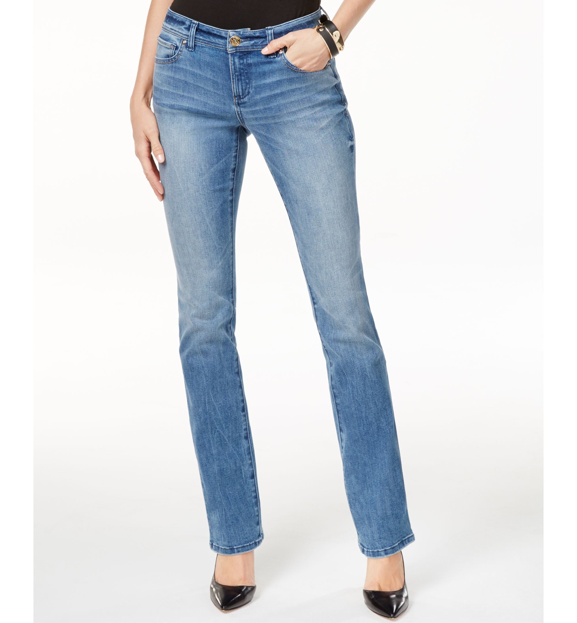 INC International Concepts Curvy Fit Bootcut Jeans