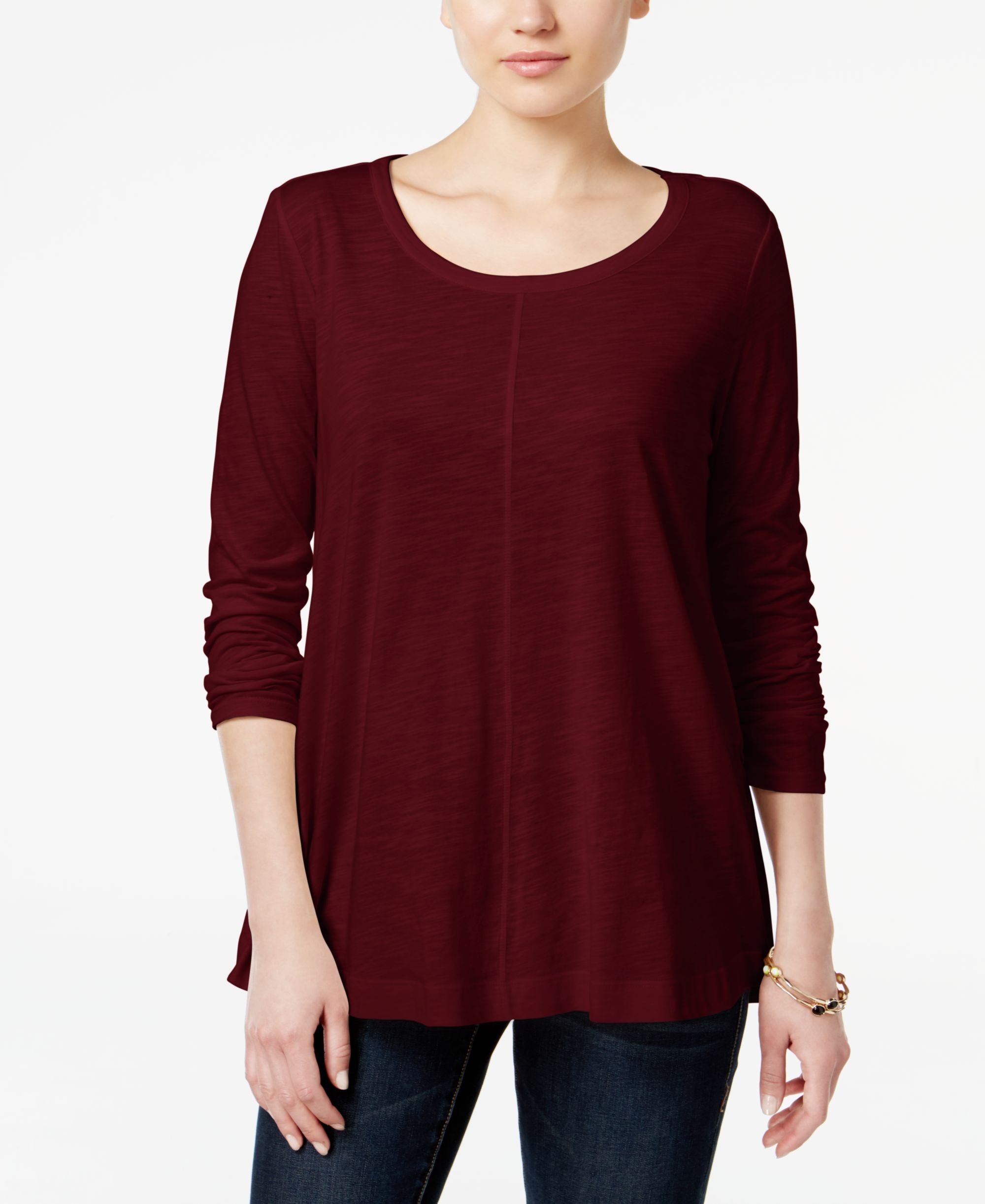Style & Co Petite Scoop-Neck Top