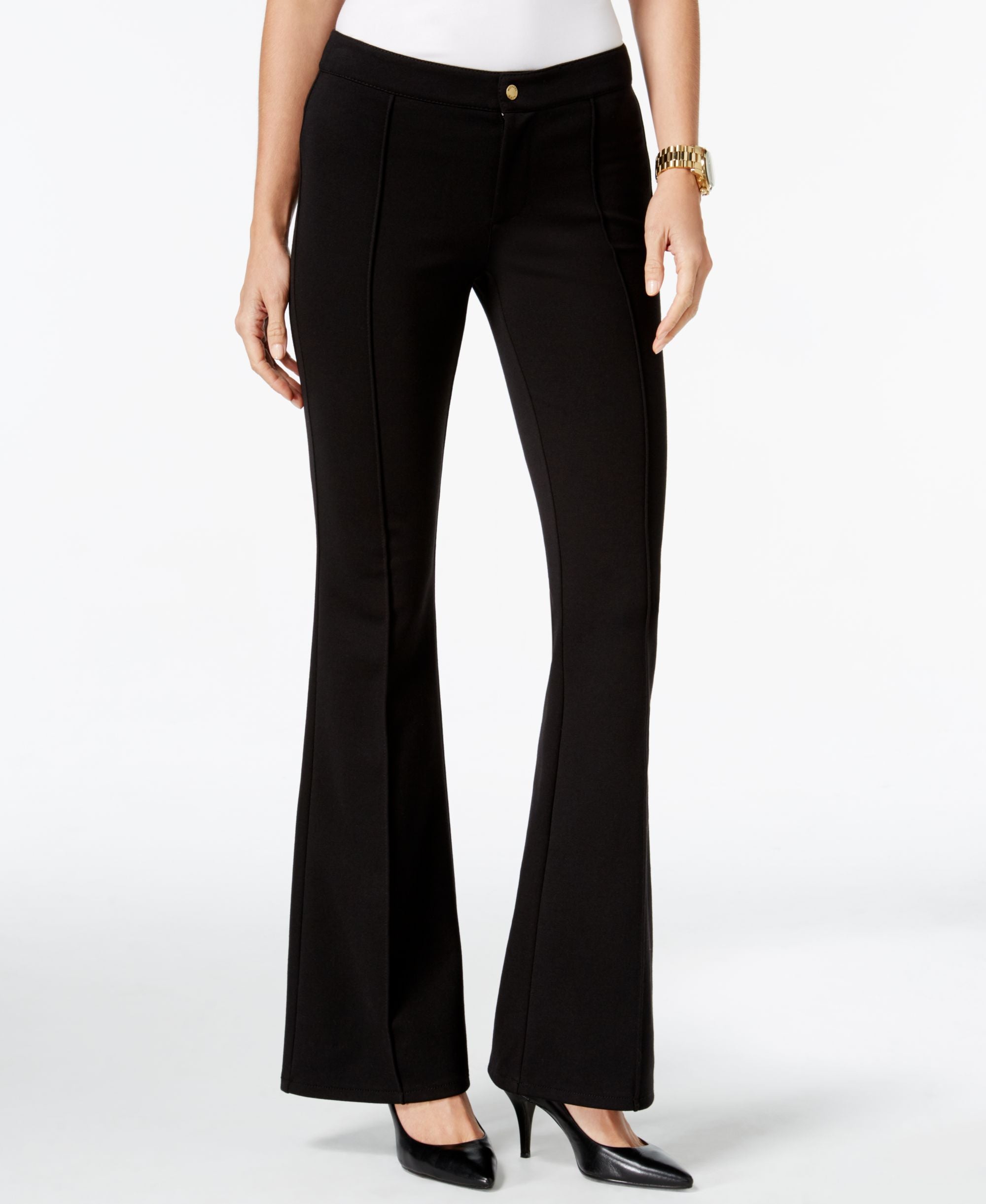 Michael Kors Petite Stretch Flare-Leg Ponte Pants