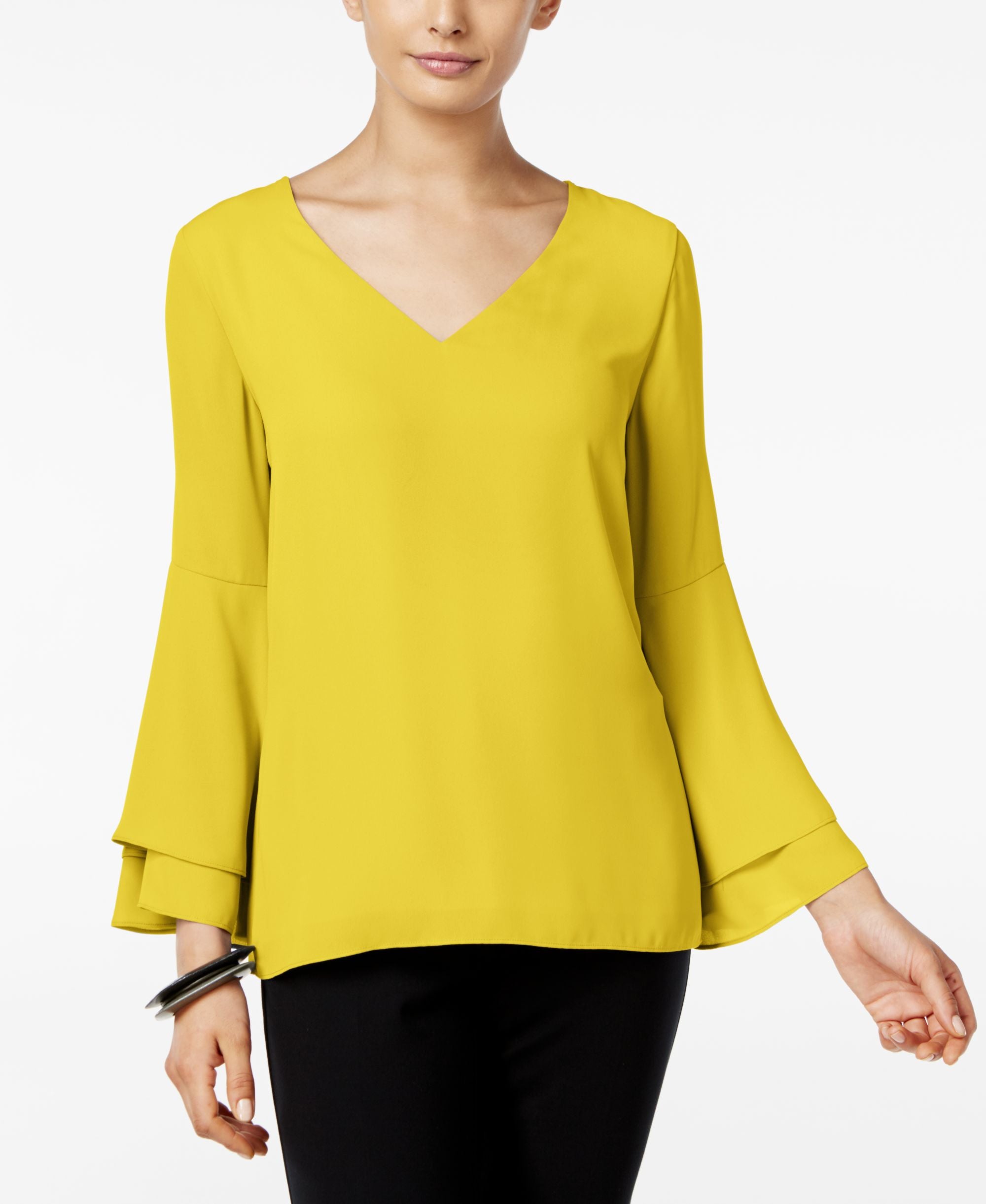 Alfani Petite Poet-Sleeve Blouse