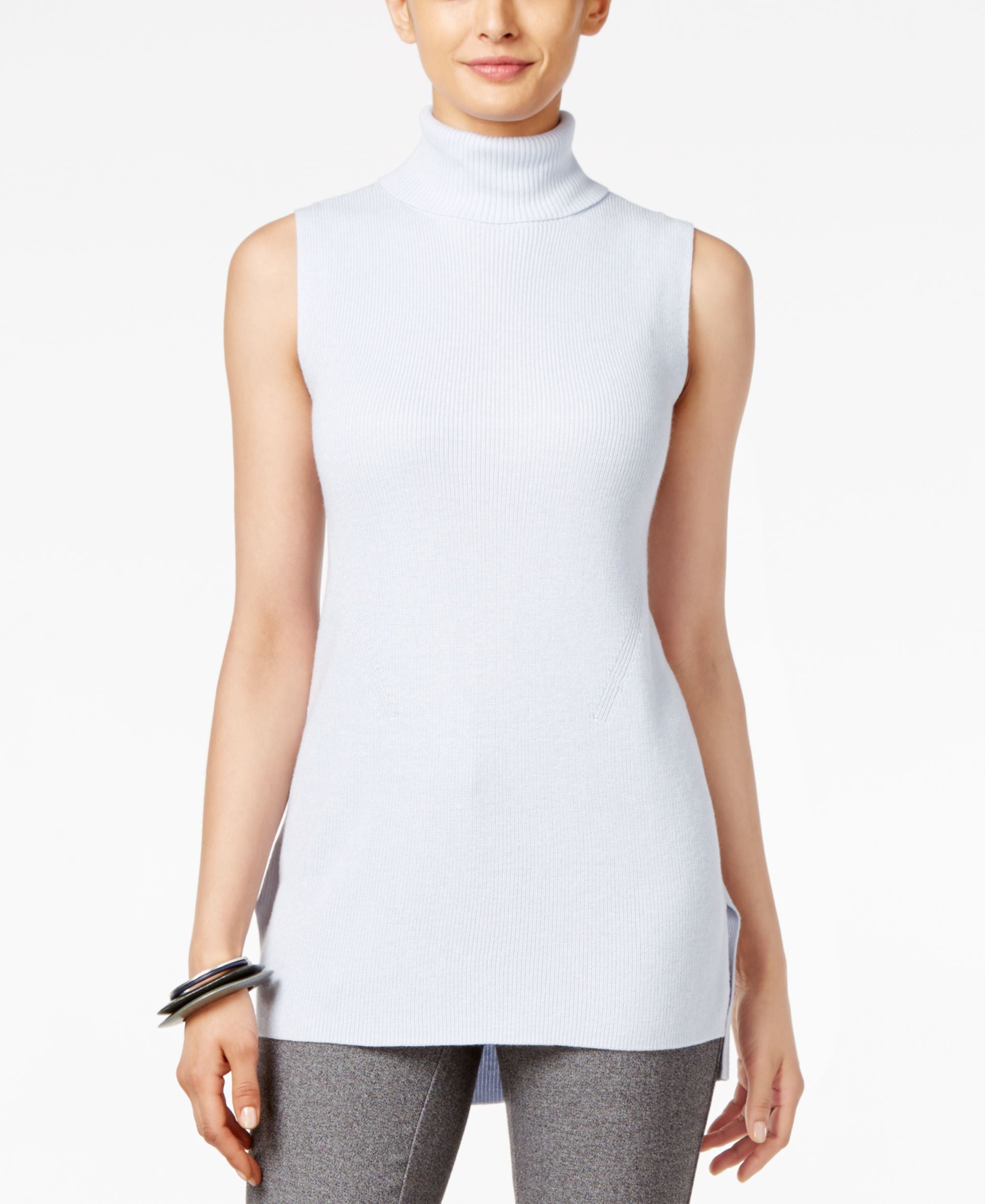 Alfani Petite High Low Turtleneck Top