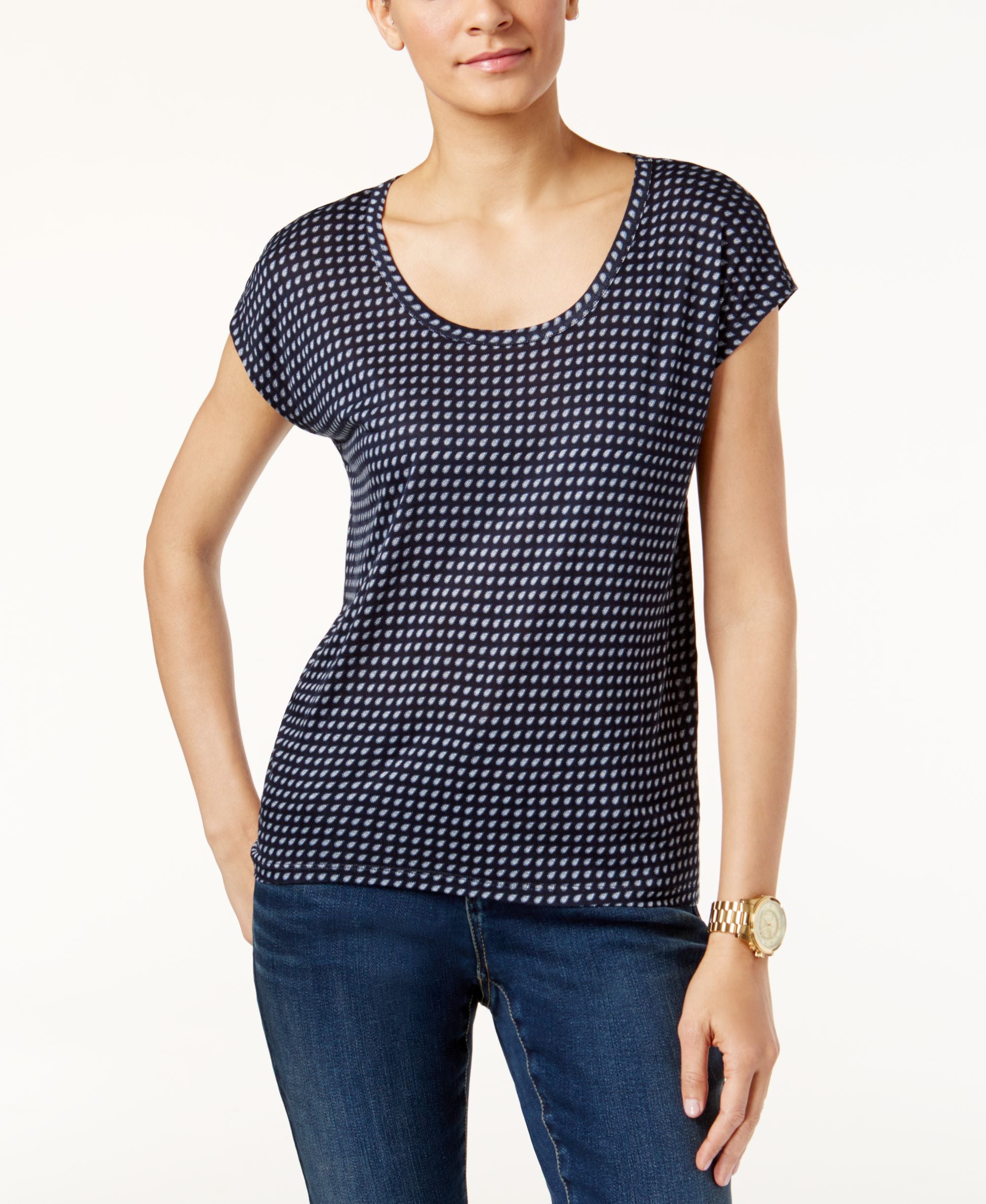 Michael Kors Petite Printed Top
