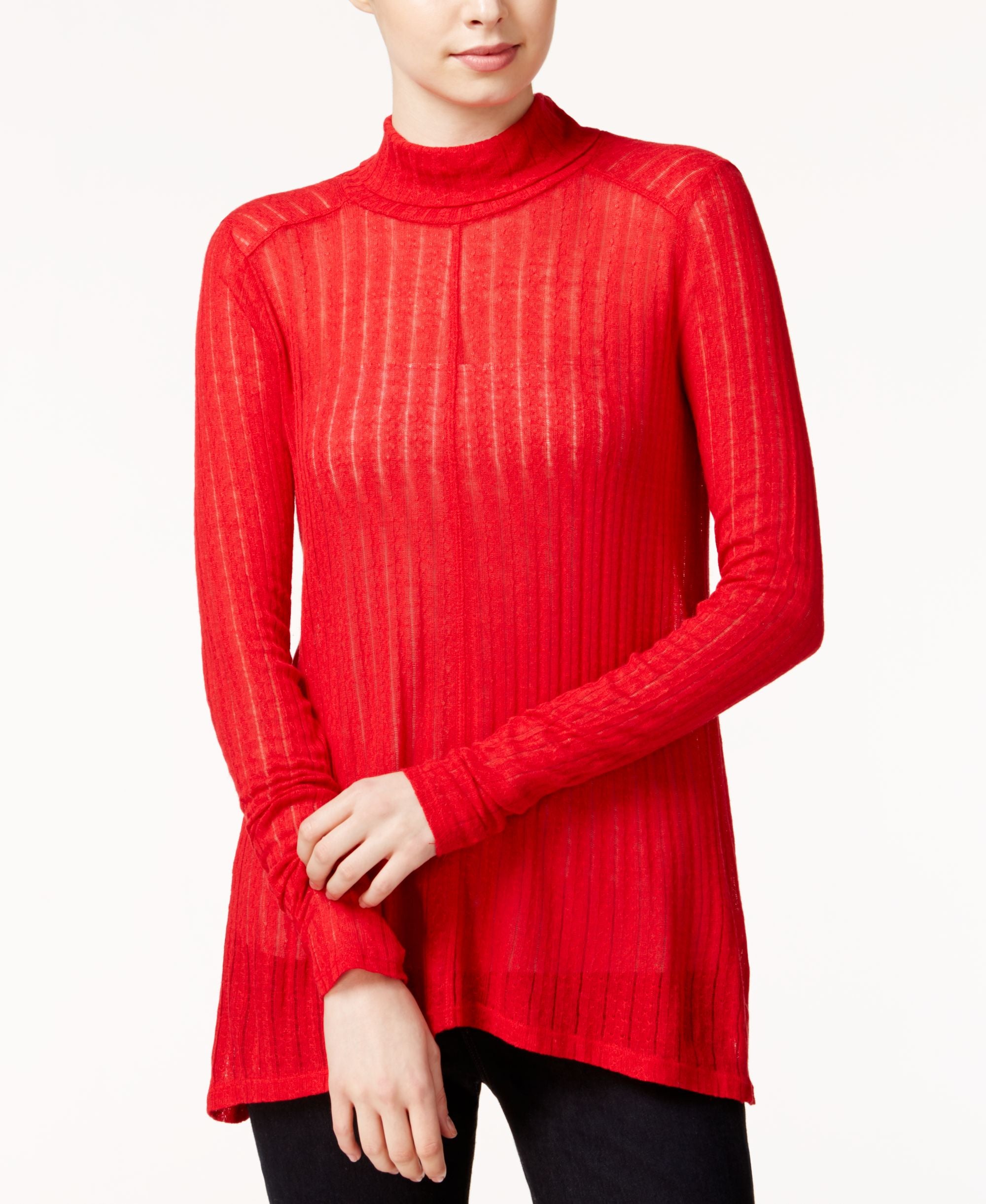 Lucky Brand High Low Turtleneck Top