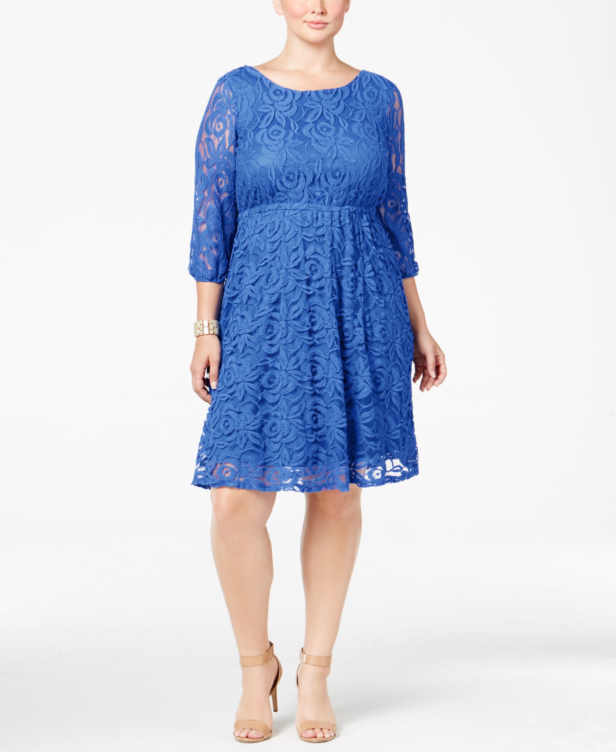 Ing Trendy Plus Size Lace A Line Dress