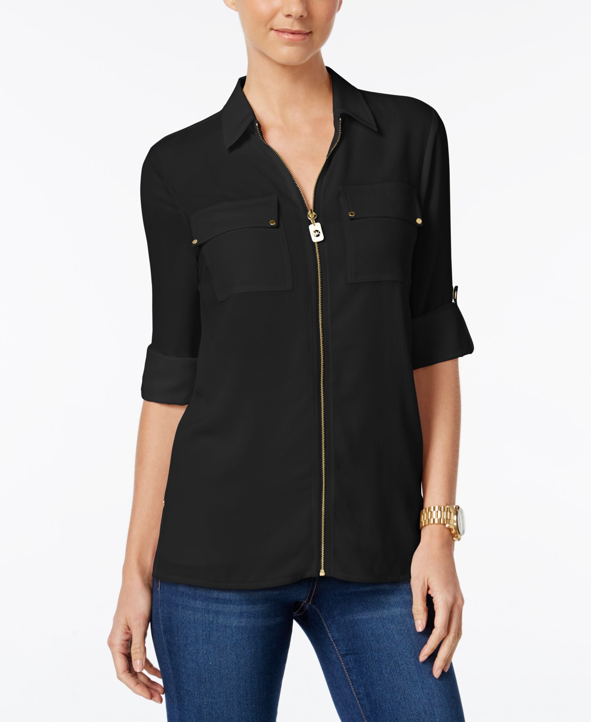 Michael Michael Kors Petite Utility Shirt