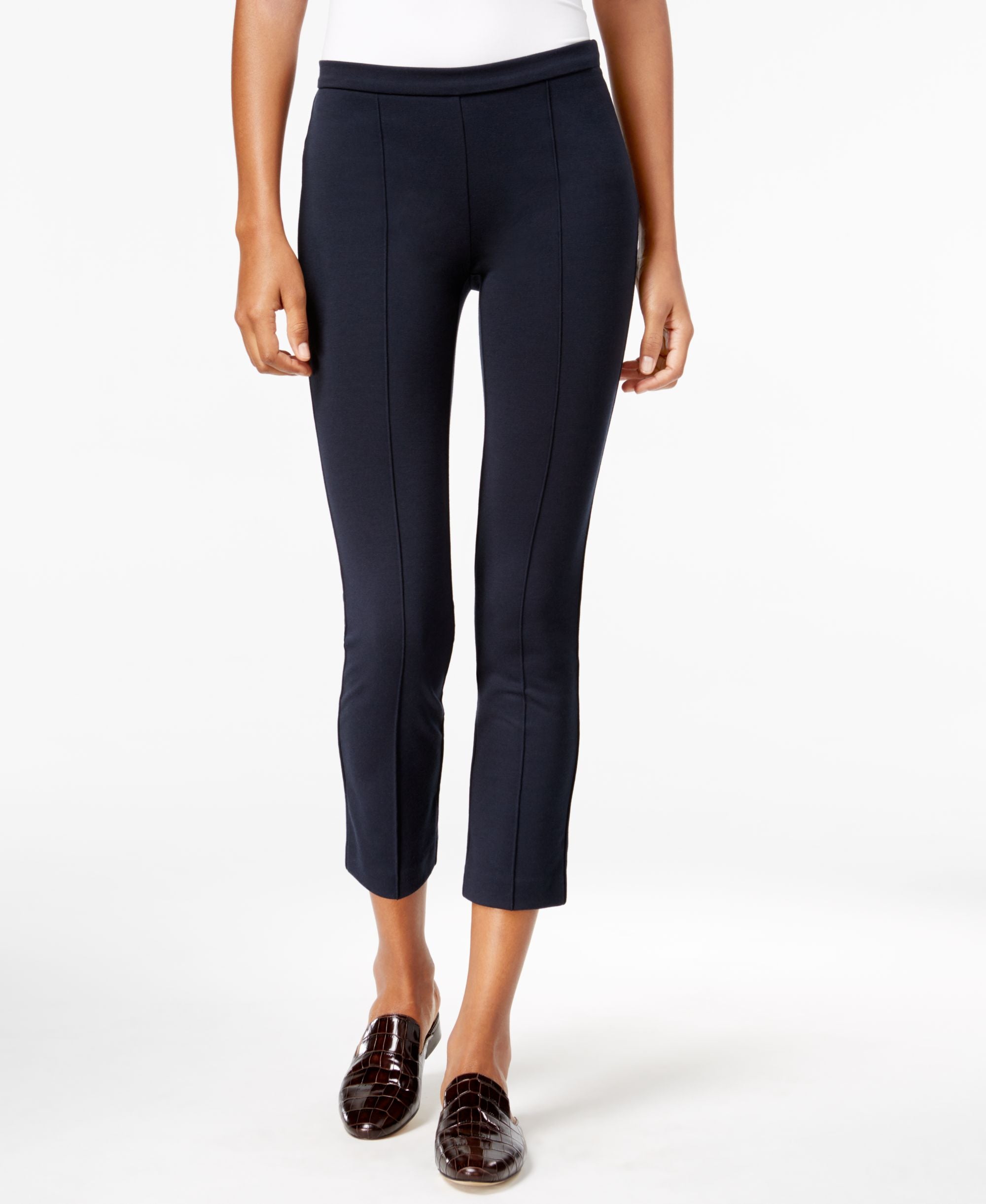 Michael Michael Kors Petite Pull On Cropped Cigarette Pants