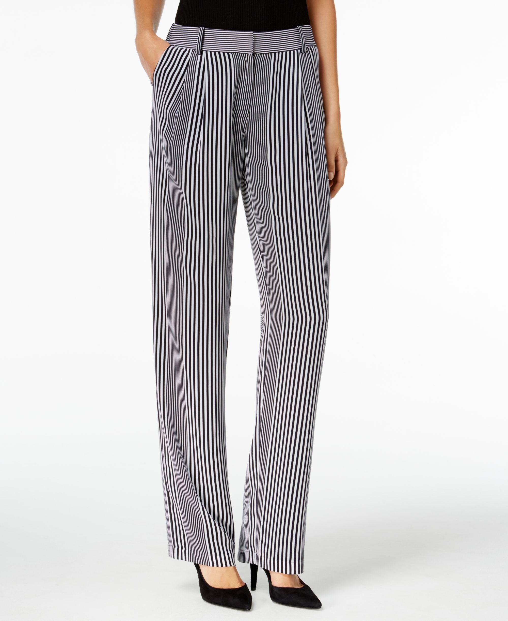 Michael Michael Kors Striped Wide Leg Pants