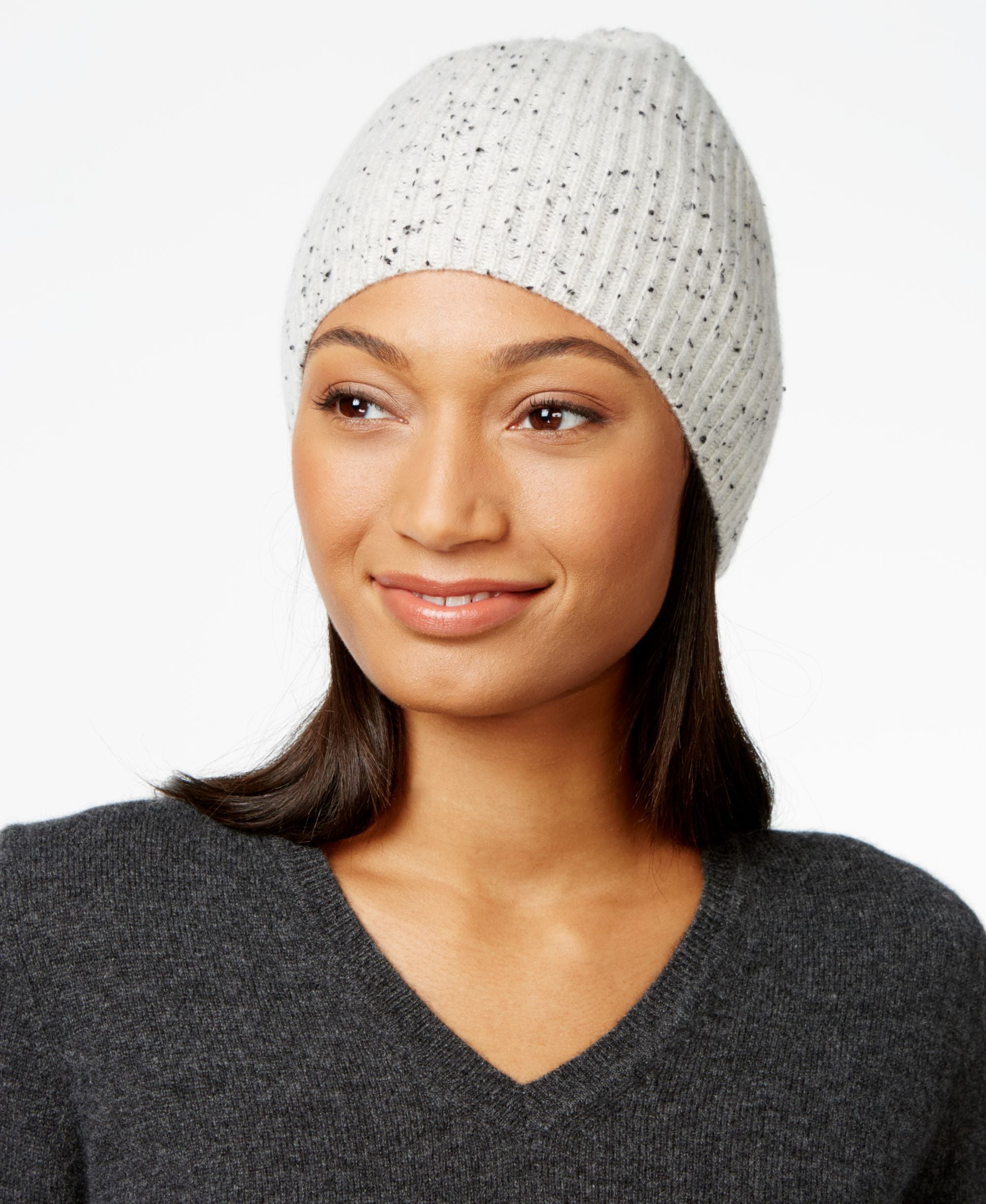 Charter Club Cashmere Donegal Knit Hat