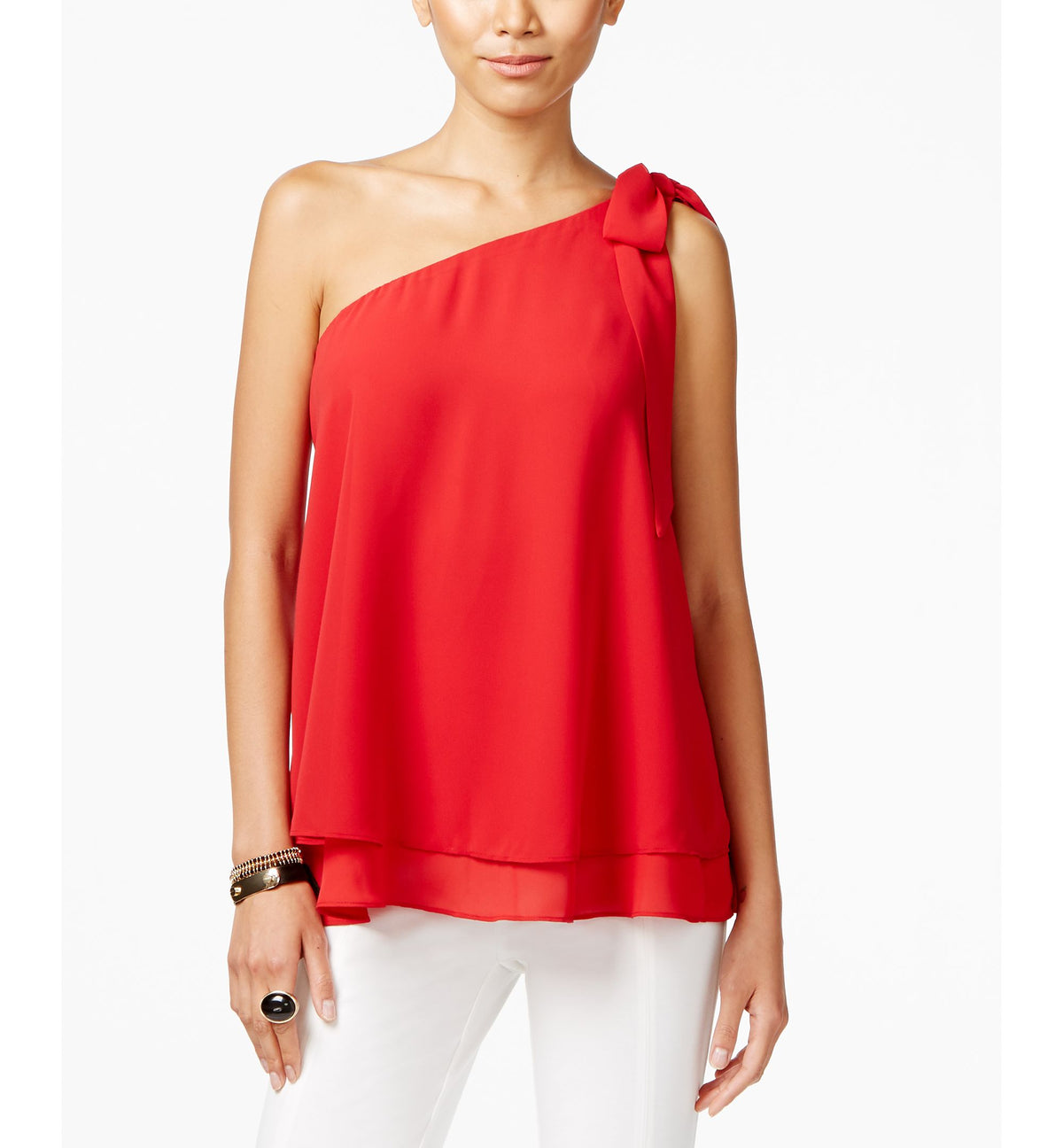Inc International Concepts One-Shoulder Bow Blouse