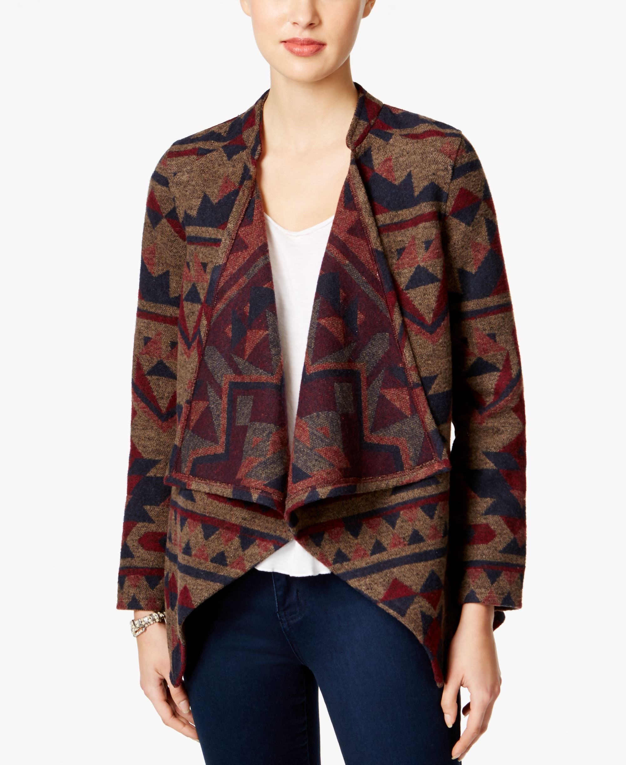 Vintage America Draped Patterned Jacket