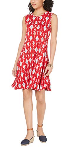 Petite Printed Swing Dress