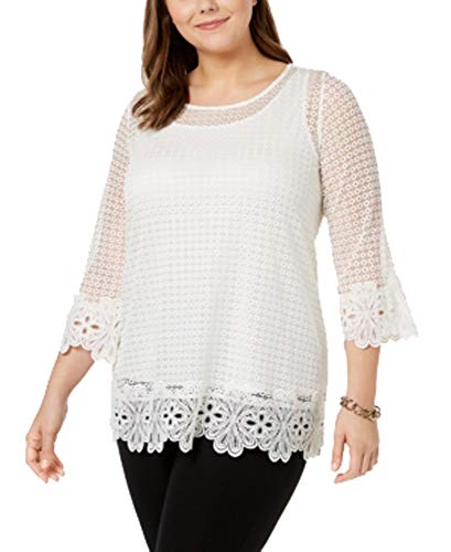 Plus Size Lace-Trim Tunic