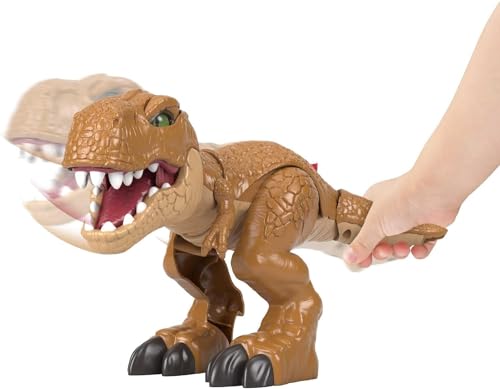Fisher-Price Imaginext Jurassic World Dinosaur Toy Thrashin� Action T. rex Figure with Chomping Action for Preschool Kids Ages 3+ Years