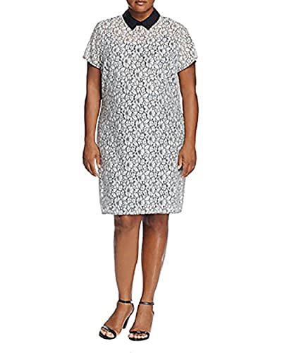Michael Kors Contrast Collar Lace Dress