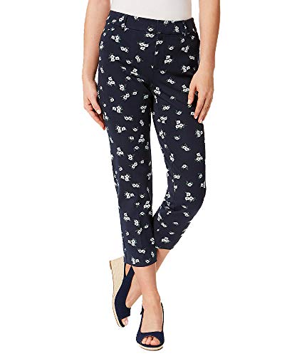 Newport-Print Slim-Leg Cropped Pants