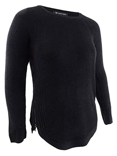 I.N.C. Plus Size Waffle-Knit Side-Zip Sweater