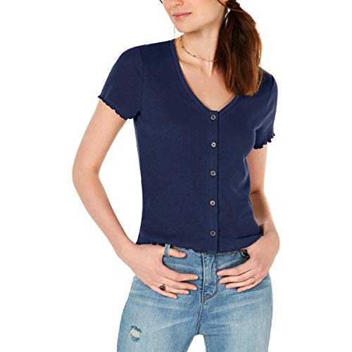 Juniors' Lettuce-Trim Shirt