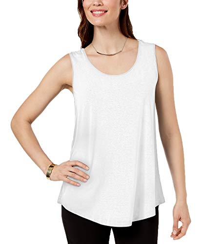 JM Collection Petite Scoop Neck Tank Top
